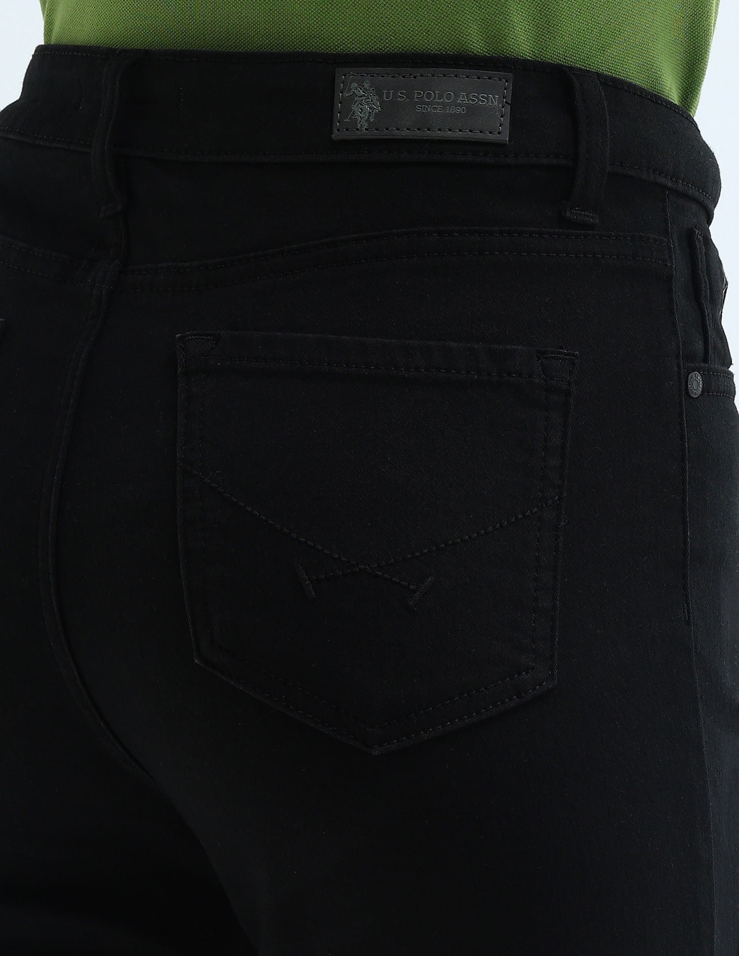 High Rise Super Skinny Fit Jeans Black - U.S. POLO ASSN. | Large