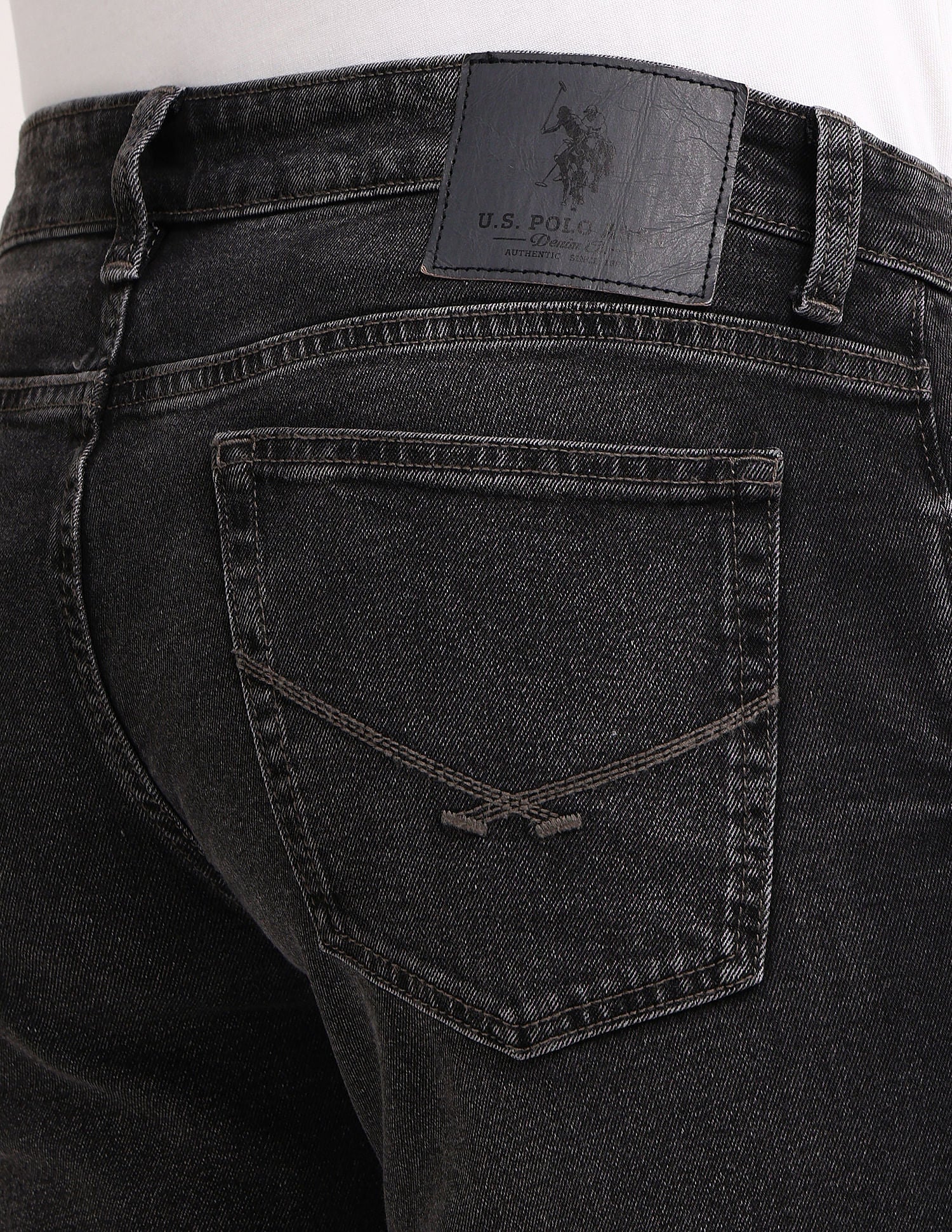 Brandon Slim Tapered Grey Jeans Grey - U.S. Polo Assn. India | Large