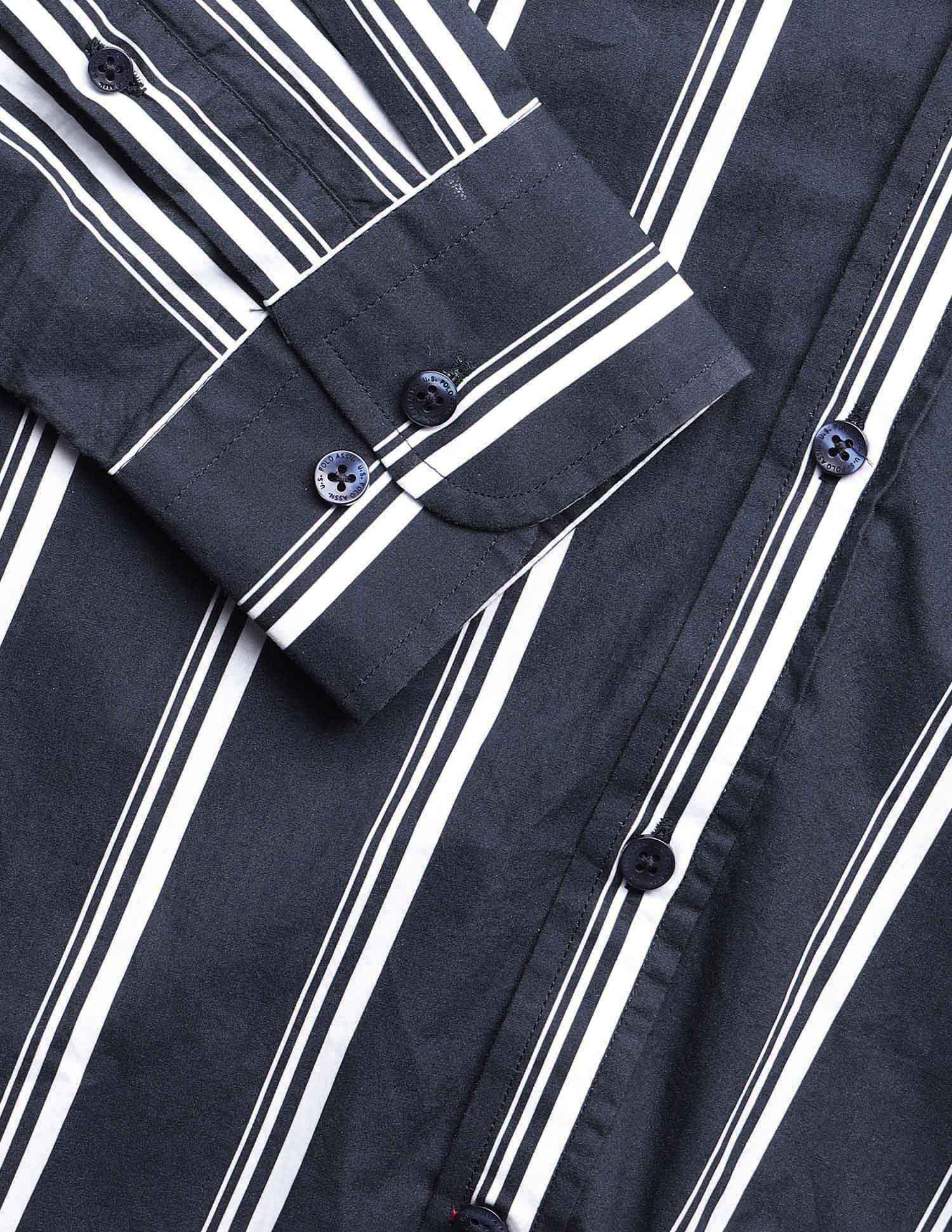 Vertical Striped Tailored Fit Shirt Navy - U.S. POLO ASSN. | Large