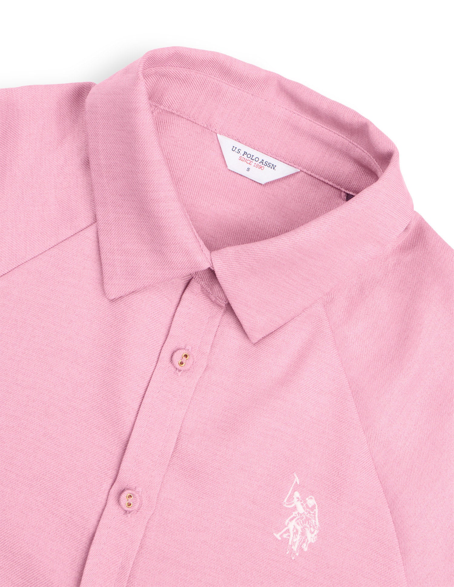 Solid Relaxed Fit Shirt Pink - U.S. Polo Assn. India | Large