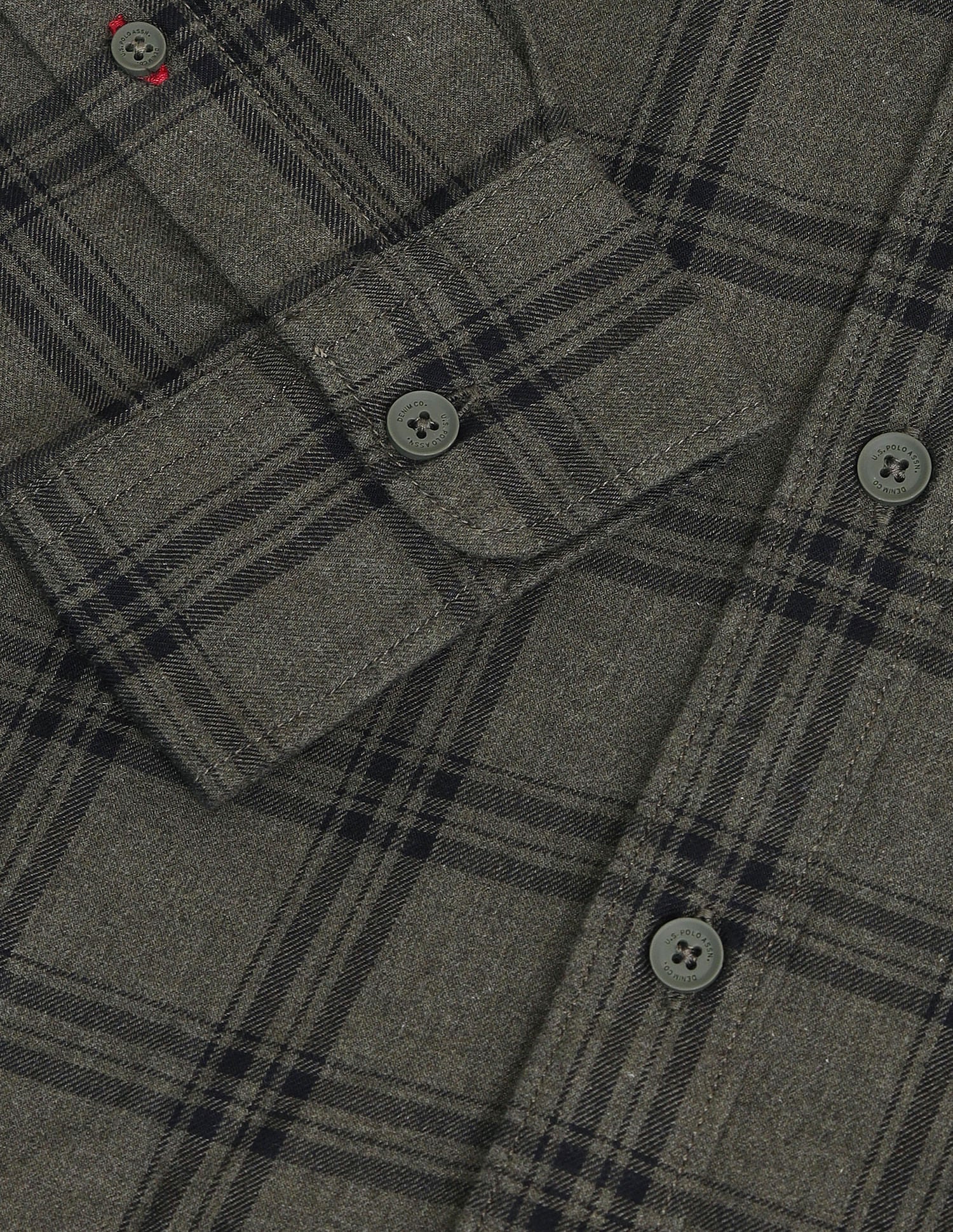 Tartan Check Regular Fit Shirt Olive - U.S. Polo Assn. India | Large