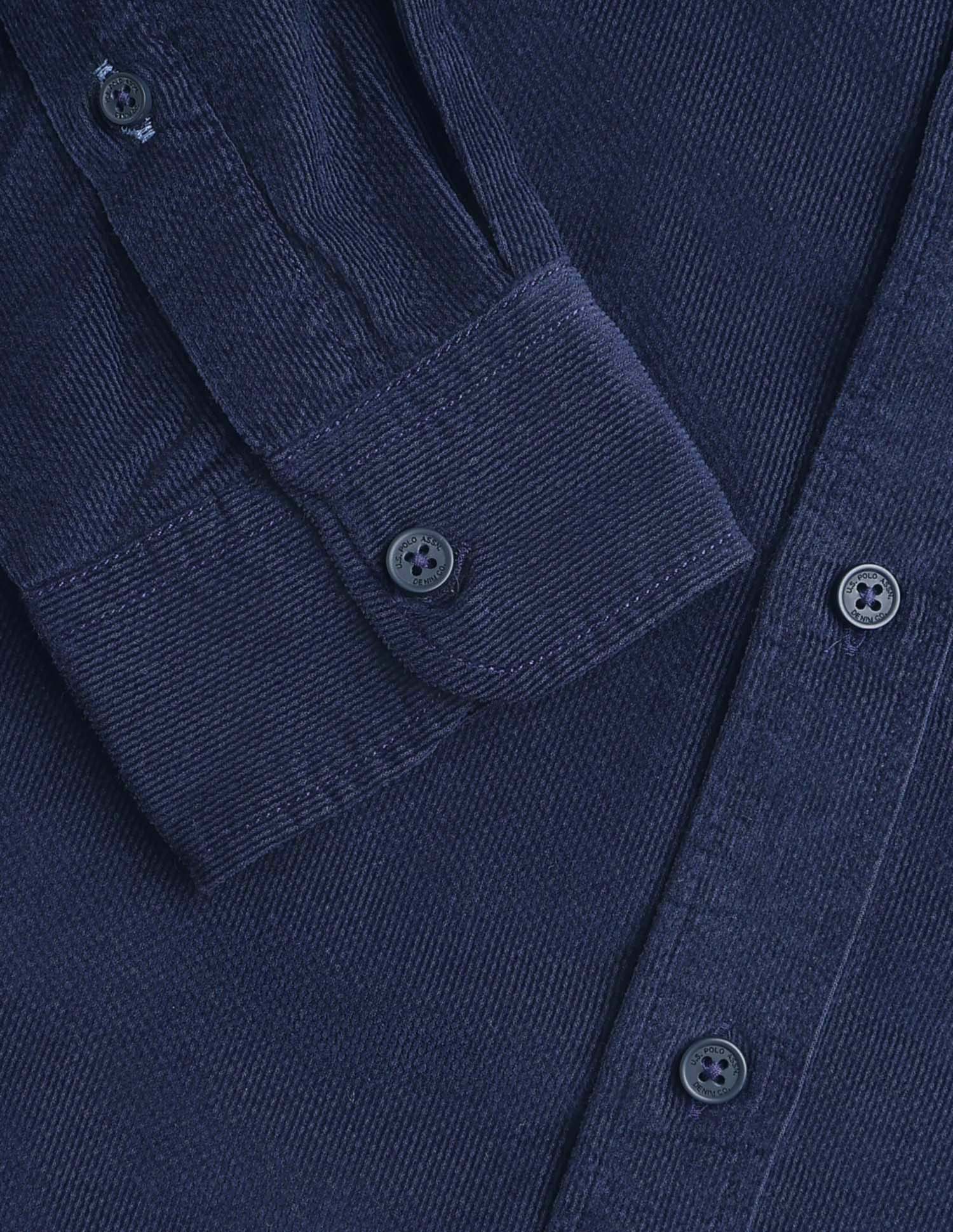 Corduroy Regular Fit Shirt Navy - U.S. POLO ASSN. | Large