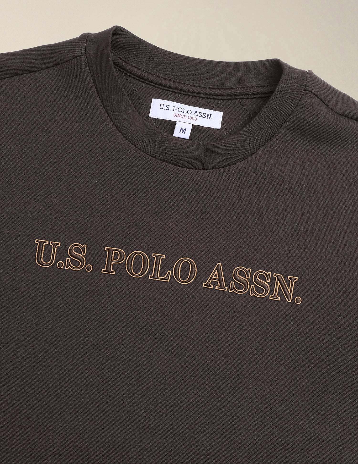 Brand Applique Slim Fit Sweatshirt Dark Brown - U.S. Polo Assn. India | Large