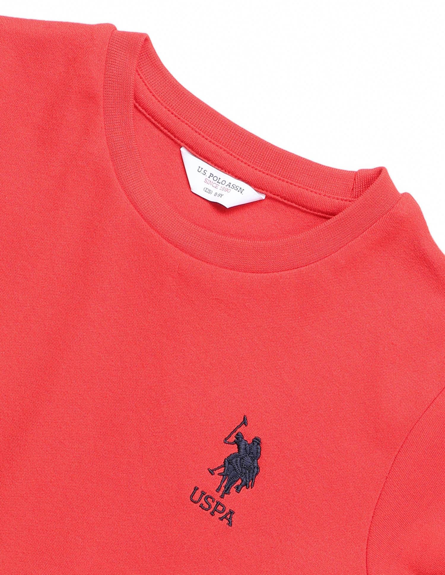 Girls Solid Fit And Flare Dress Red - U.S. POLO ASSN. | Large