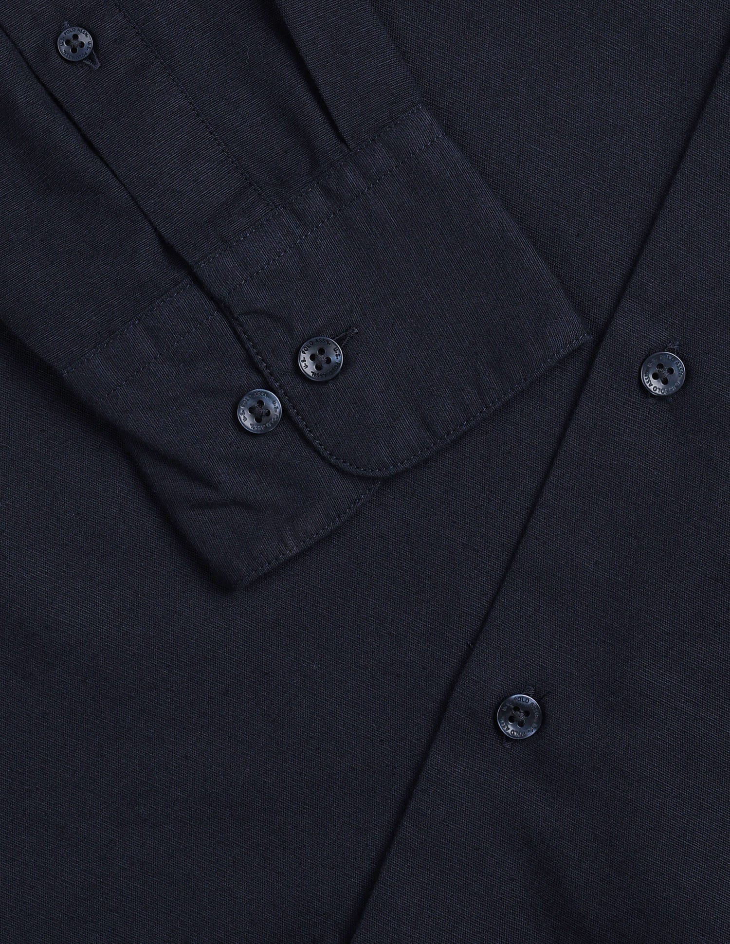 Solid Linen Tailored Fit Shirt Blue - U.S. Polo Assn. India | Large