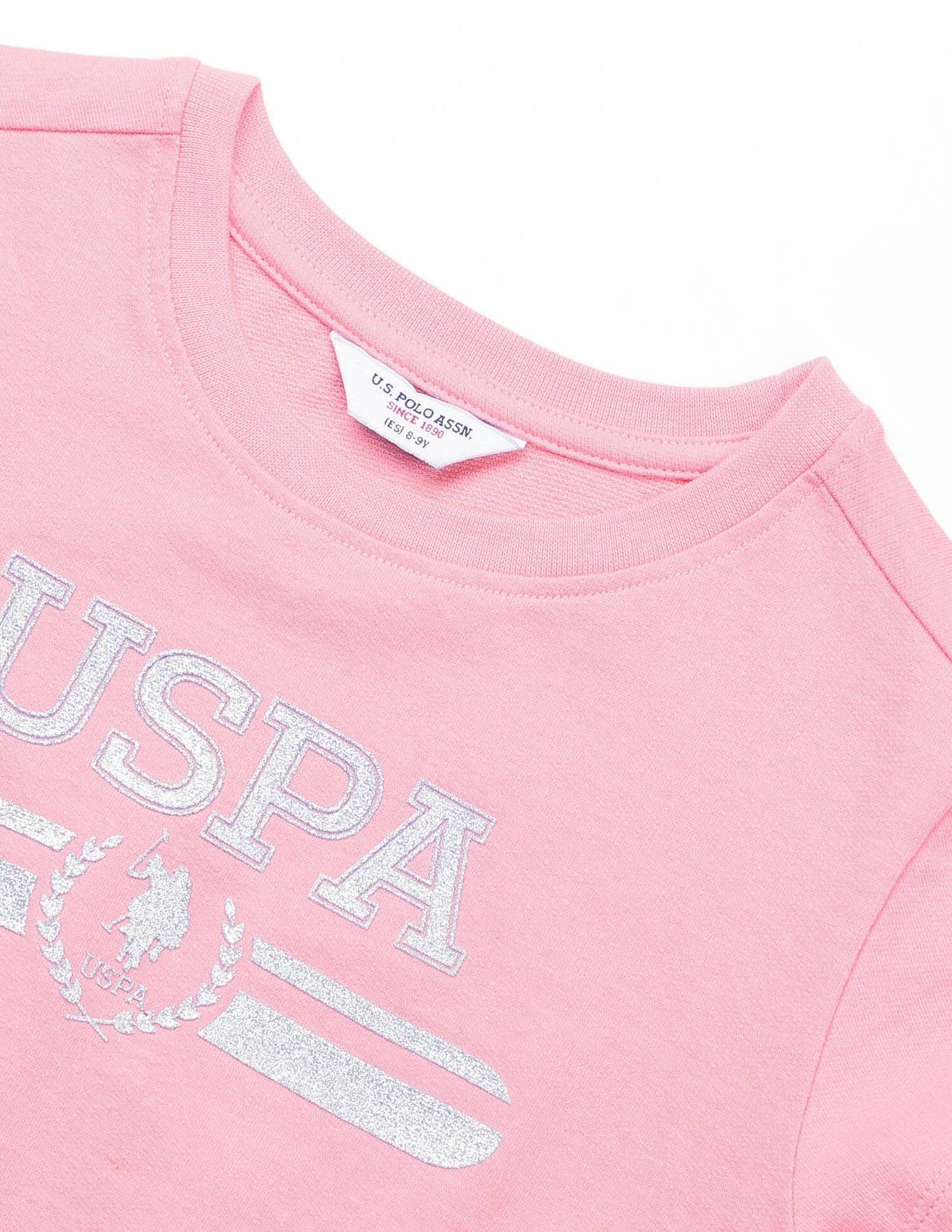 Girls Brand Printed Blousan T-Shirt Pink - U.S. POLO ASSN. | Large