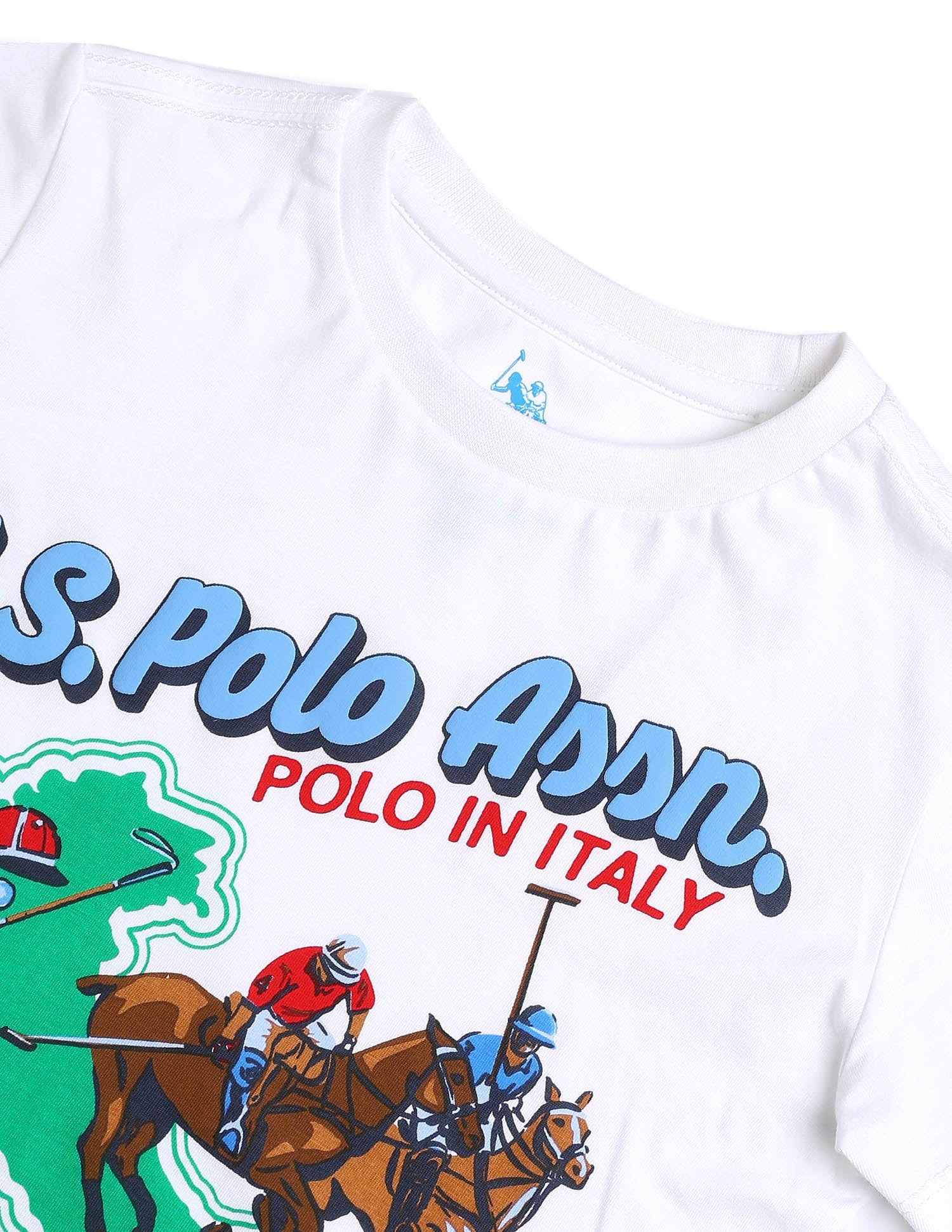 Boys Graphic Printed Regular Fit T-Shirt White - U.S. POLO ASSN. | Large