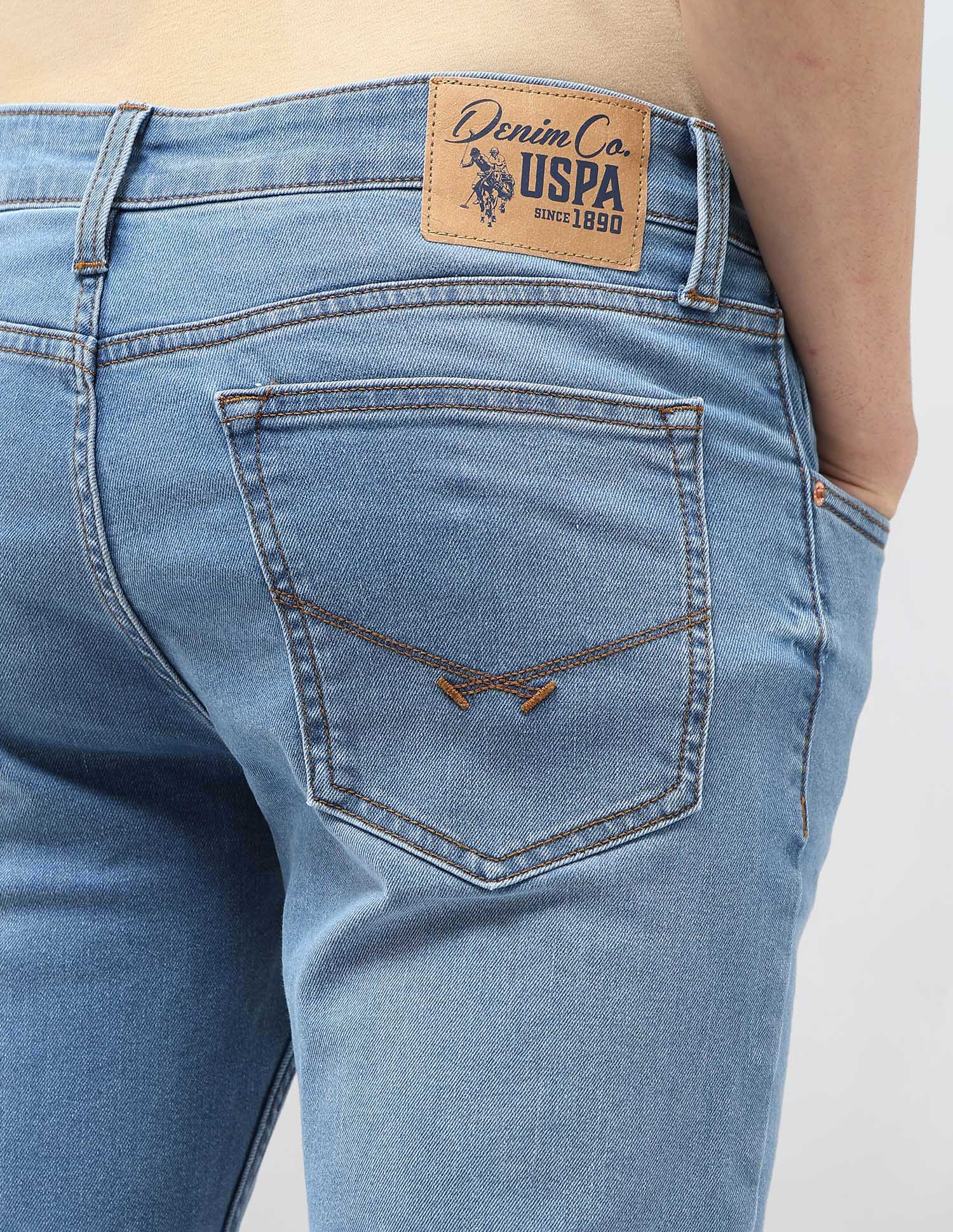 Regallo Skinny Fit Mid Rise Jeans Indigo - U.S. Polo Assn. India | Large