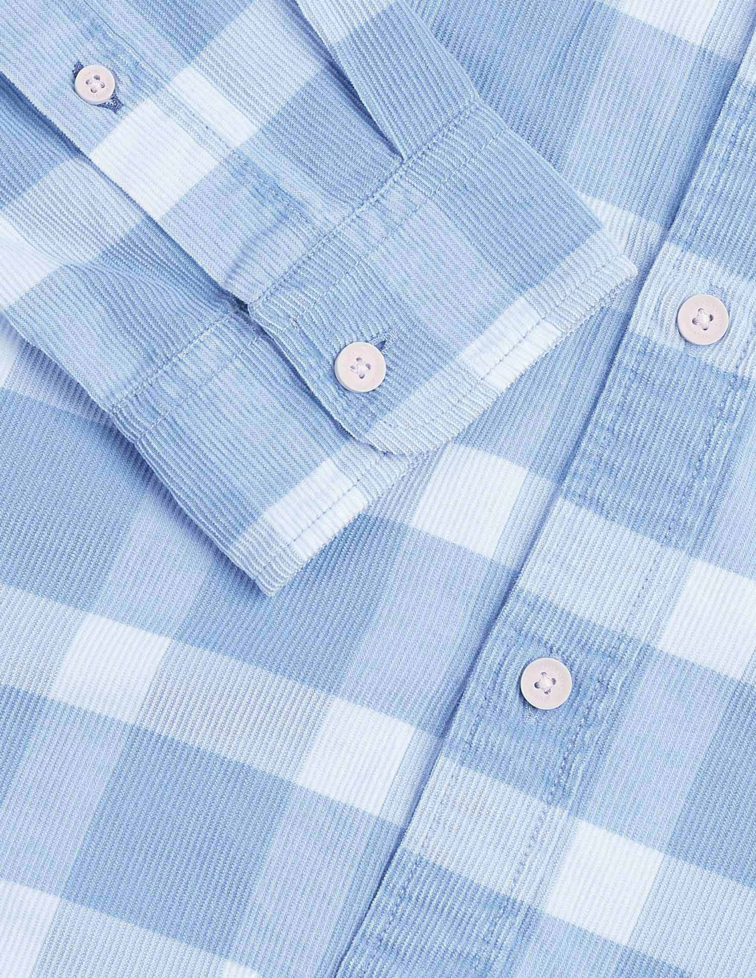 Buffalo Checked Corduroy Shirt Light Indigo - U.S. POLO ASSN. | Large
