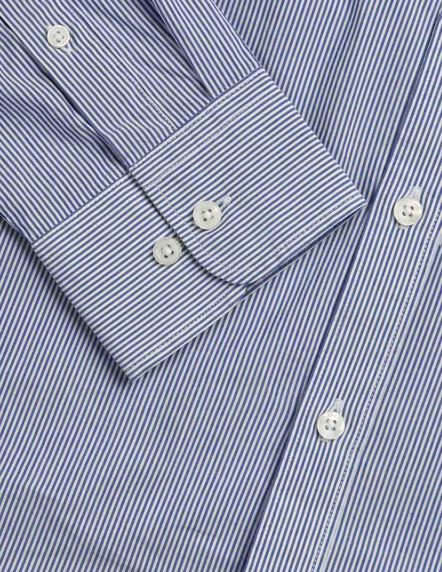 Vertical Striped Tailored Fit Shirt Blue - U.S. Polo Assn. India | Large