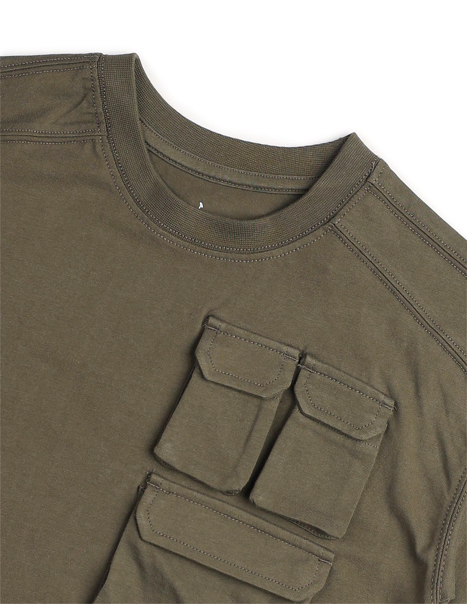 Boys Solid Regular Fit T-Shirt Olive - U.S. POLO ASSN. | Large