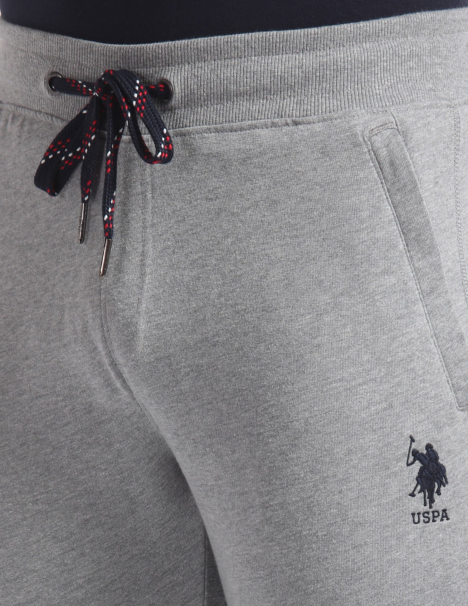 Mid Rise Drawstring Waist I604 Joggers - Pack Of 1 Grey - U.S. POLO ASSN. | Large