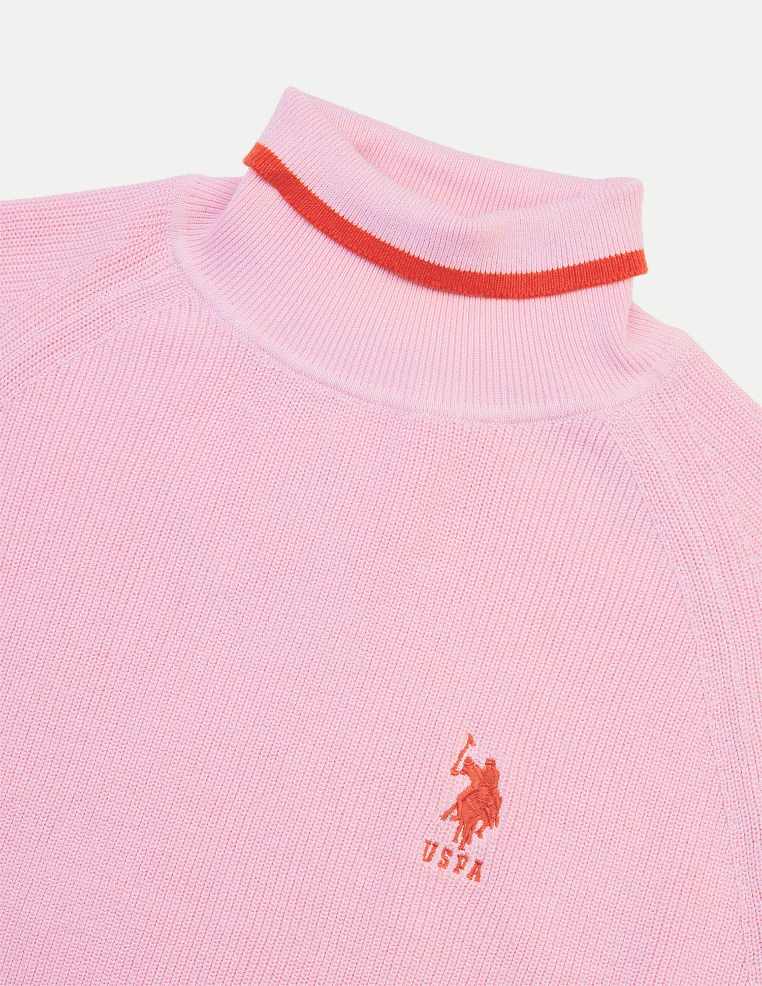 Solid Relaxed Fit Sweater Light Pink - U.S. Polo Assn. India | Large