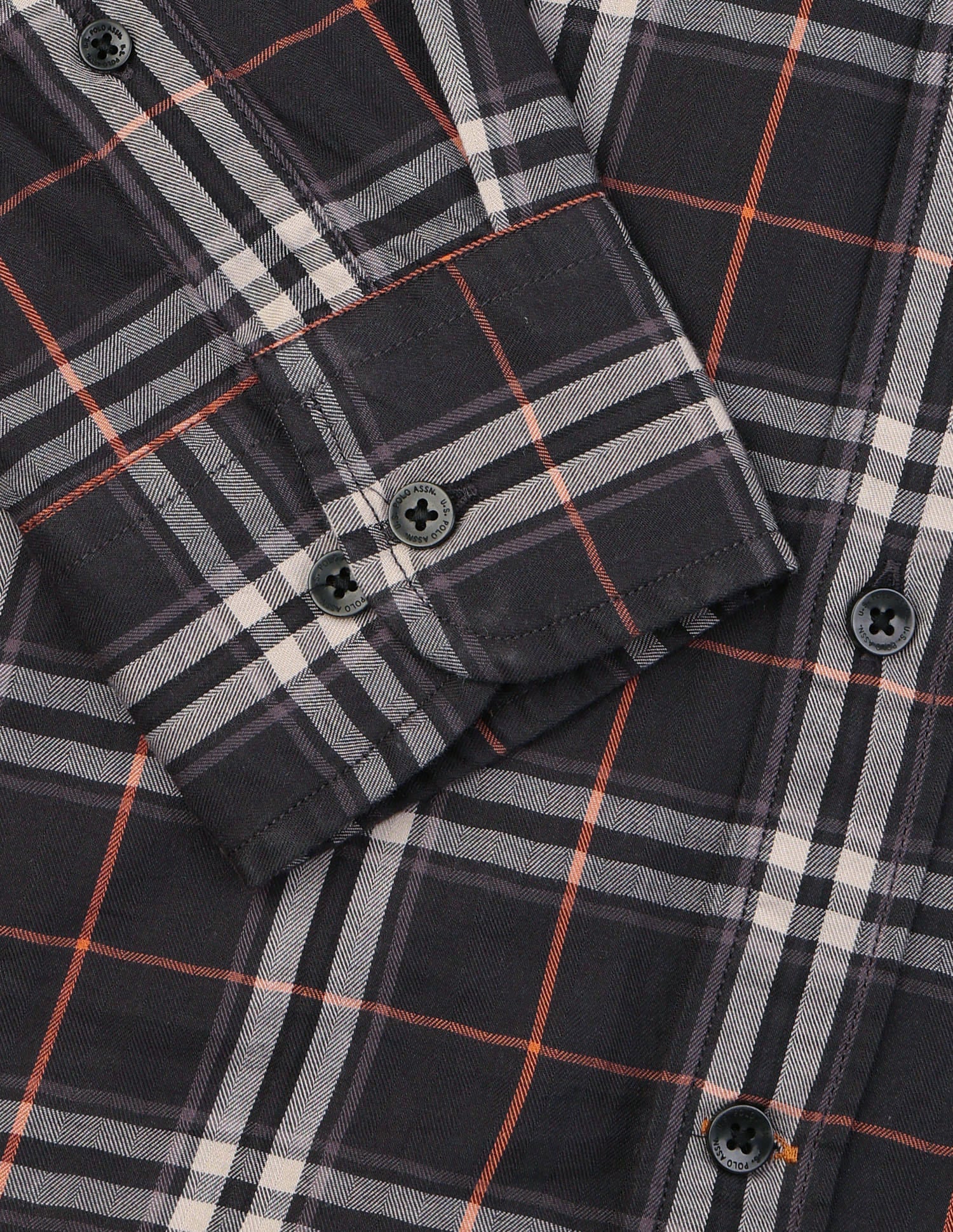 Twill Plaid Checked Shirt Black - U.S. Polo Assn. India | Large