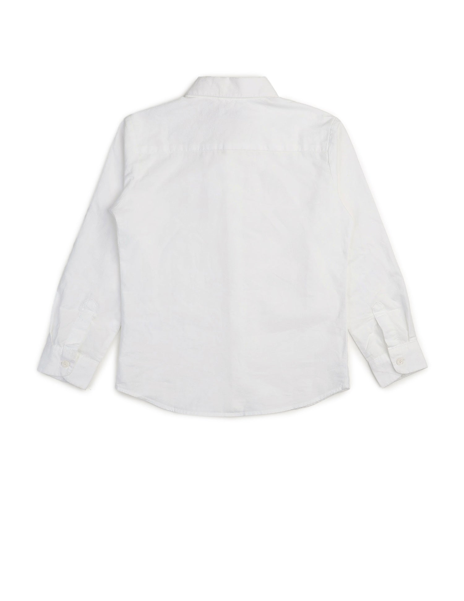 Boys Textured Pure Cotton Shirt White - U.S. POLO ASSN. | Large