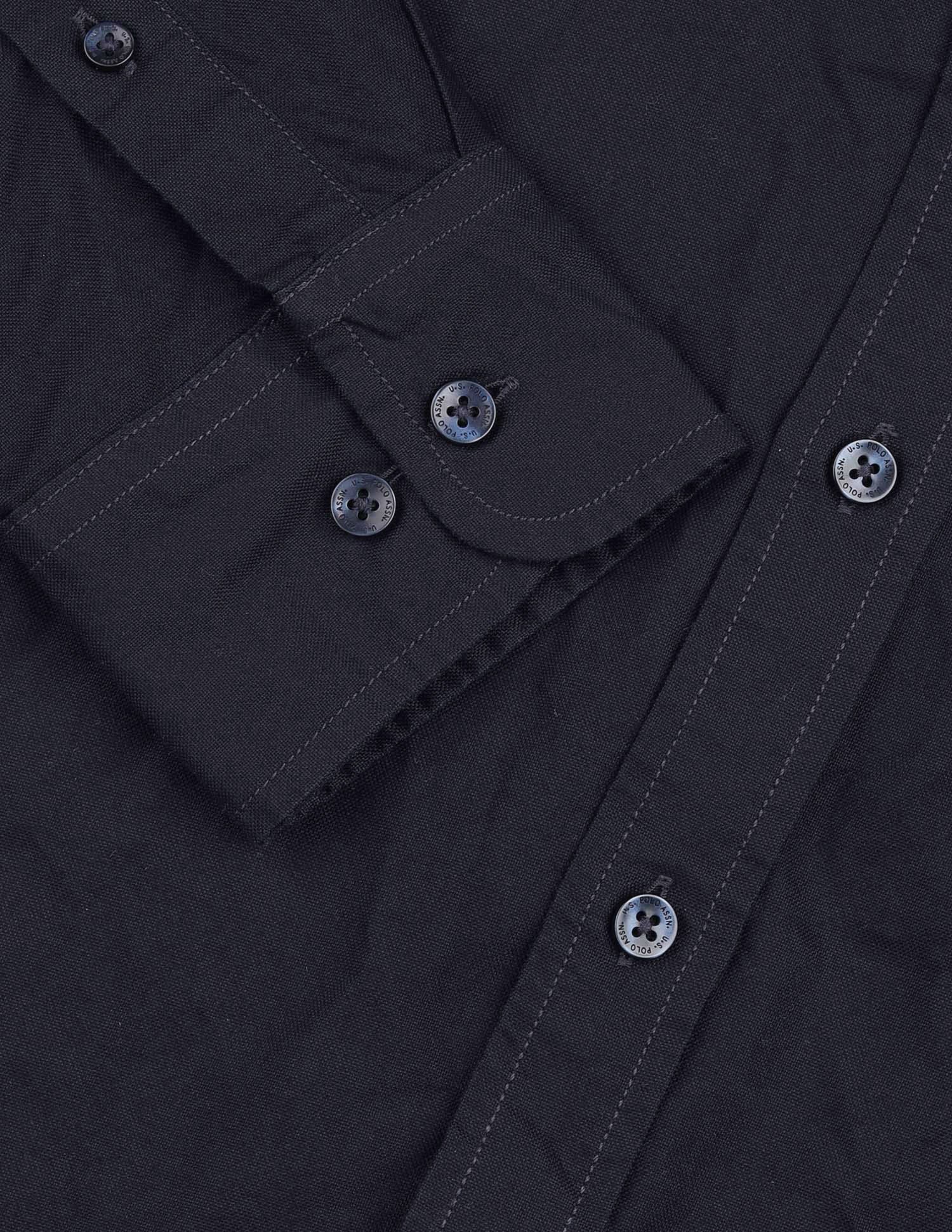 Pure Cotton Tailored Fit Shirt Navy - U.S. Polo Assn. India | Large