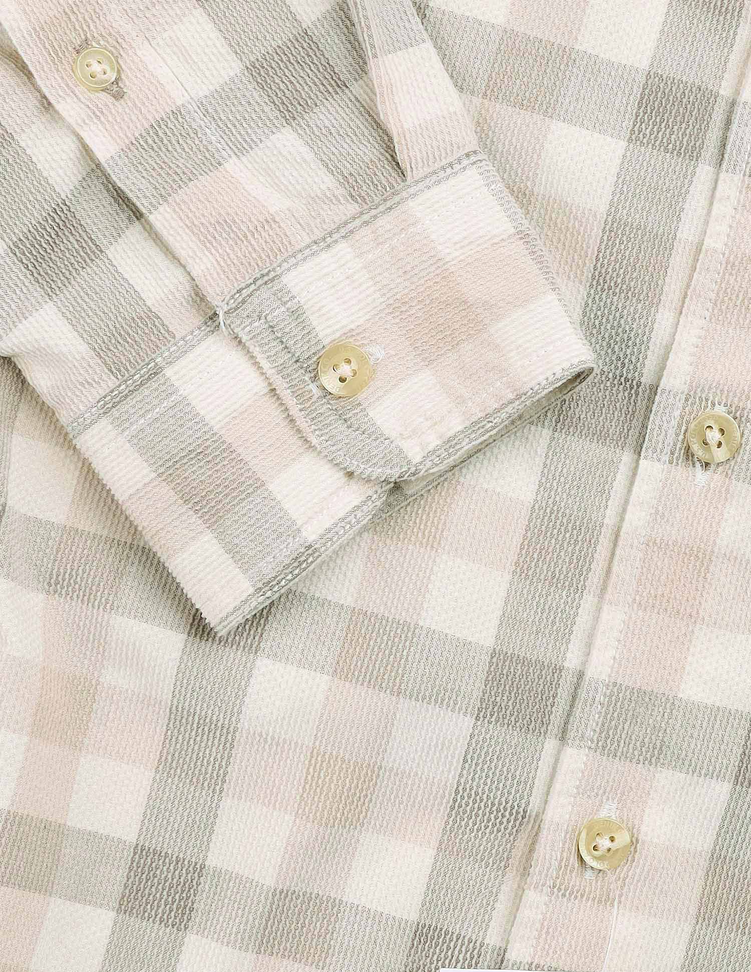 Grid Tattersall Checked Corduroy Shirt Beige - U.S. POLO ASSN. | Large