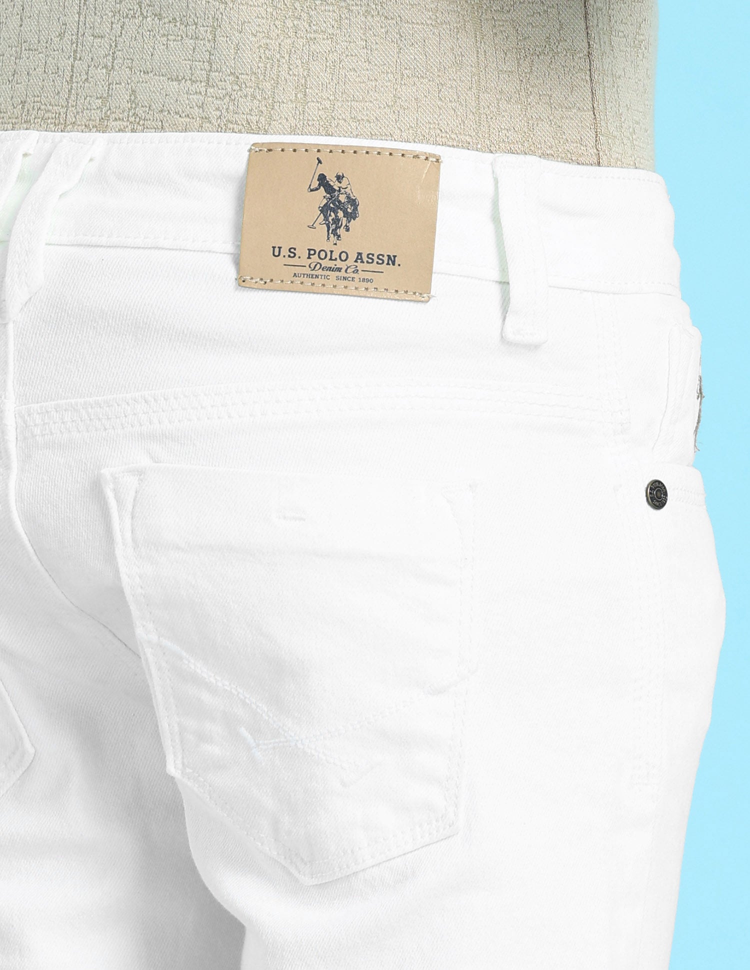Solid Brandon Slim Fit Jeans White - U.S. POLO ASSN. | Large