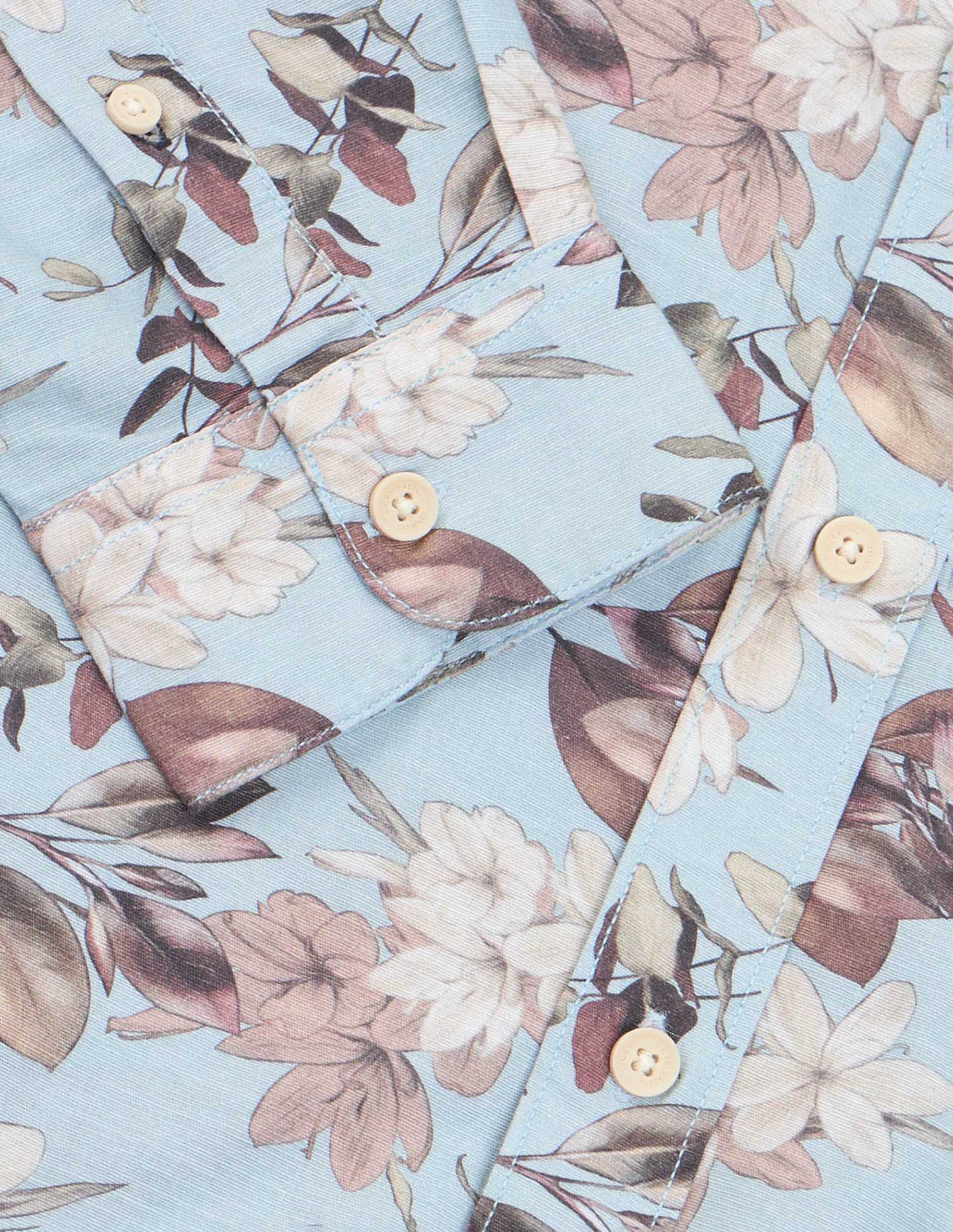 Regular Fit Floral Printed Shirt Light Blue - U.S. POLO ASSN. | Large