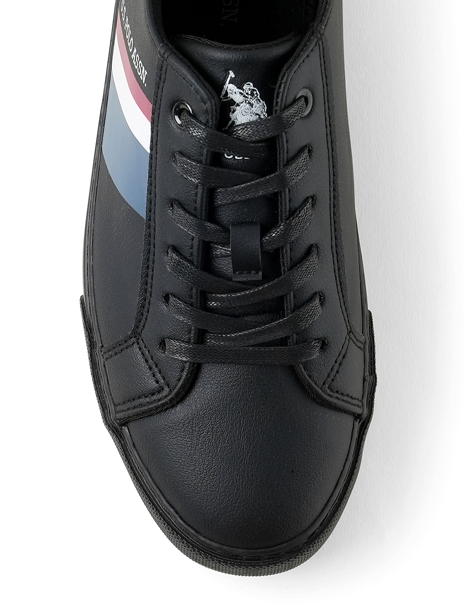 Men Brand Stripe Martinez 3.0 Sneakers Black - U.S. Polo Assn. India | Large
