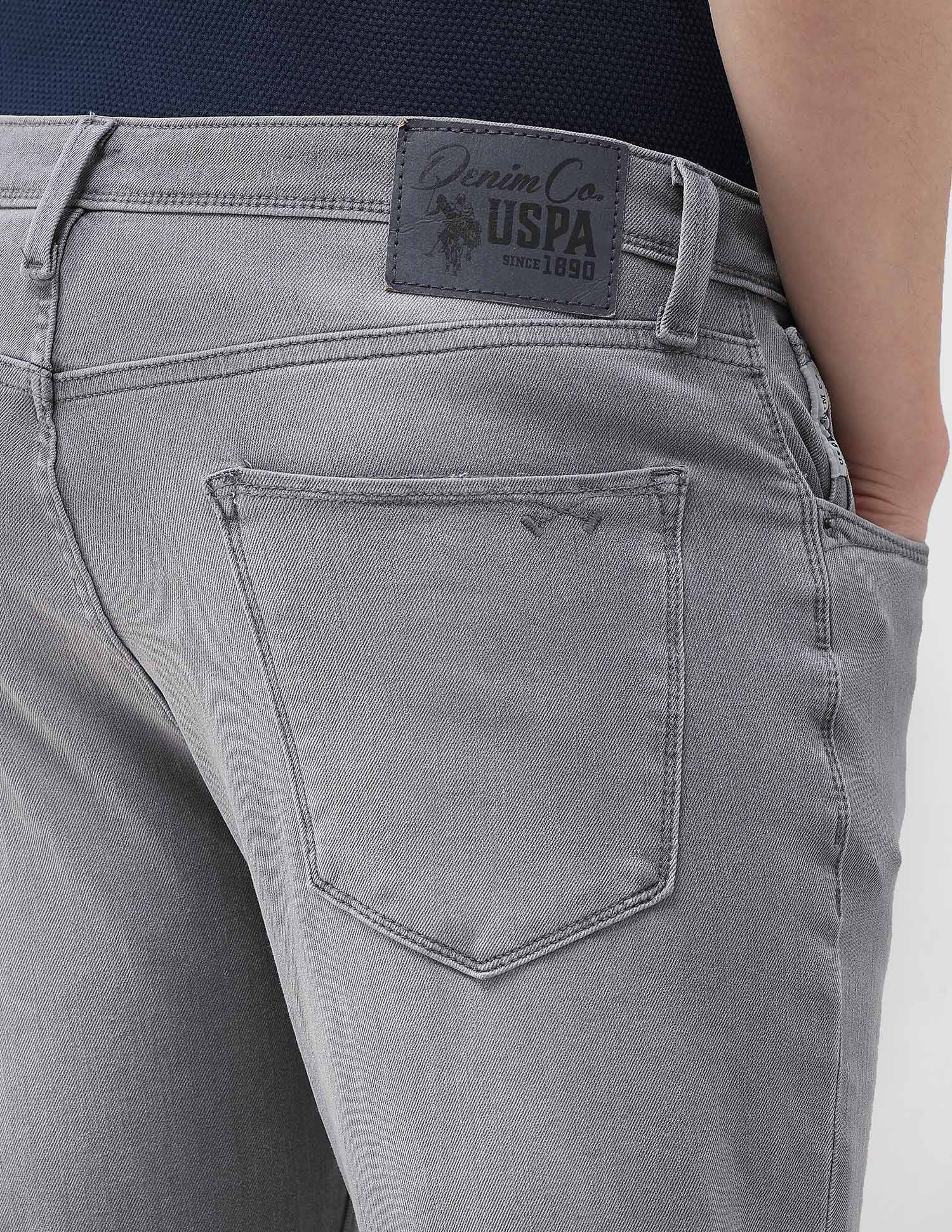 Cole Comfort Cropped Fit Grey Jeans Grey - U.S. Polo Assn. India | Large