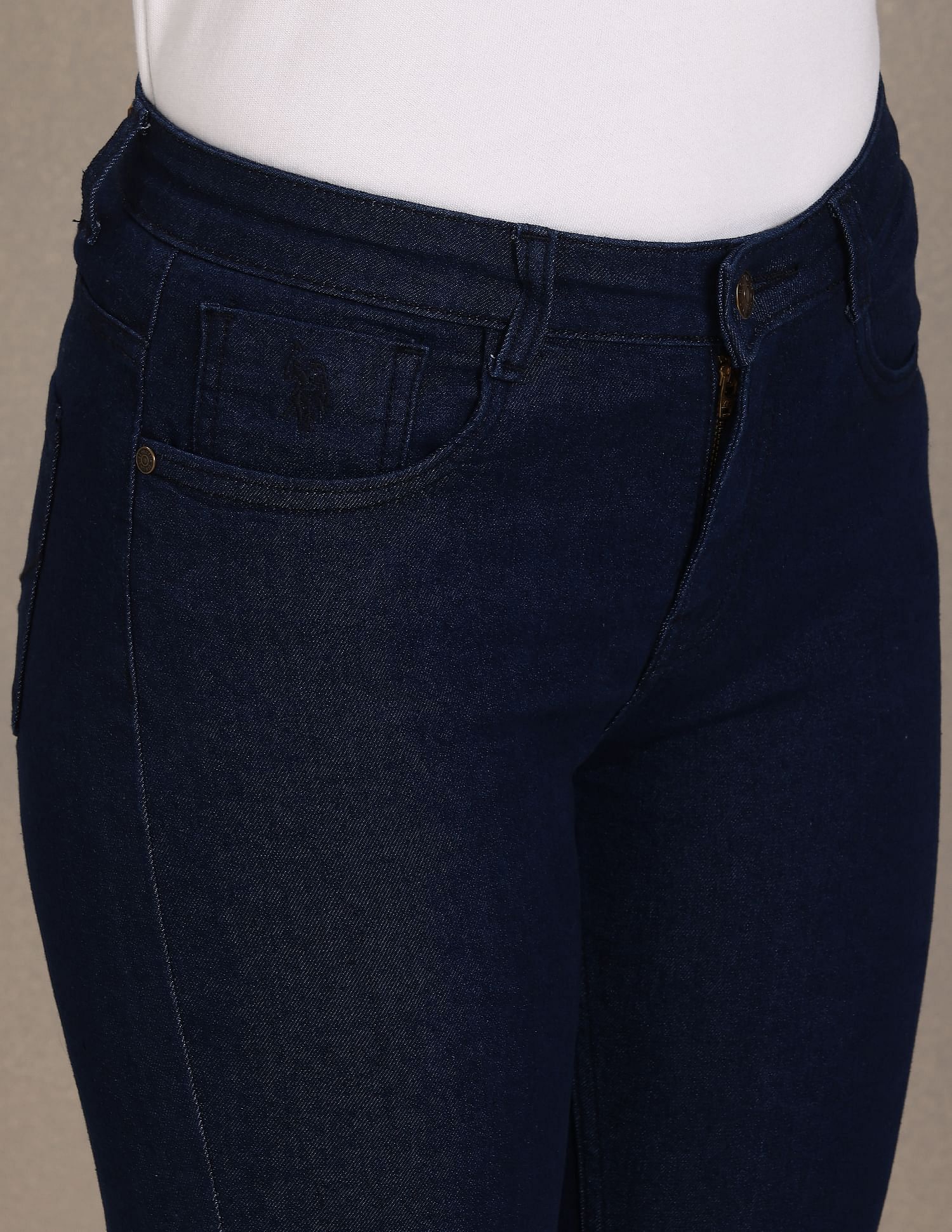 Rinsed Skinny Fit Jeans Dark Blue - U.S. Polo Assn. India | Large
