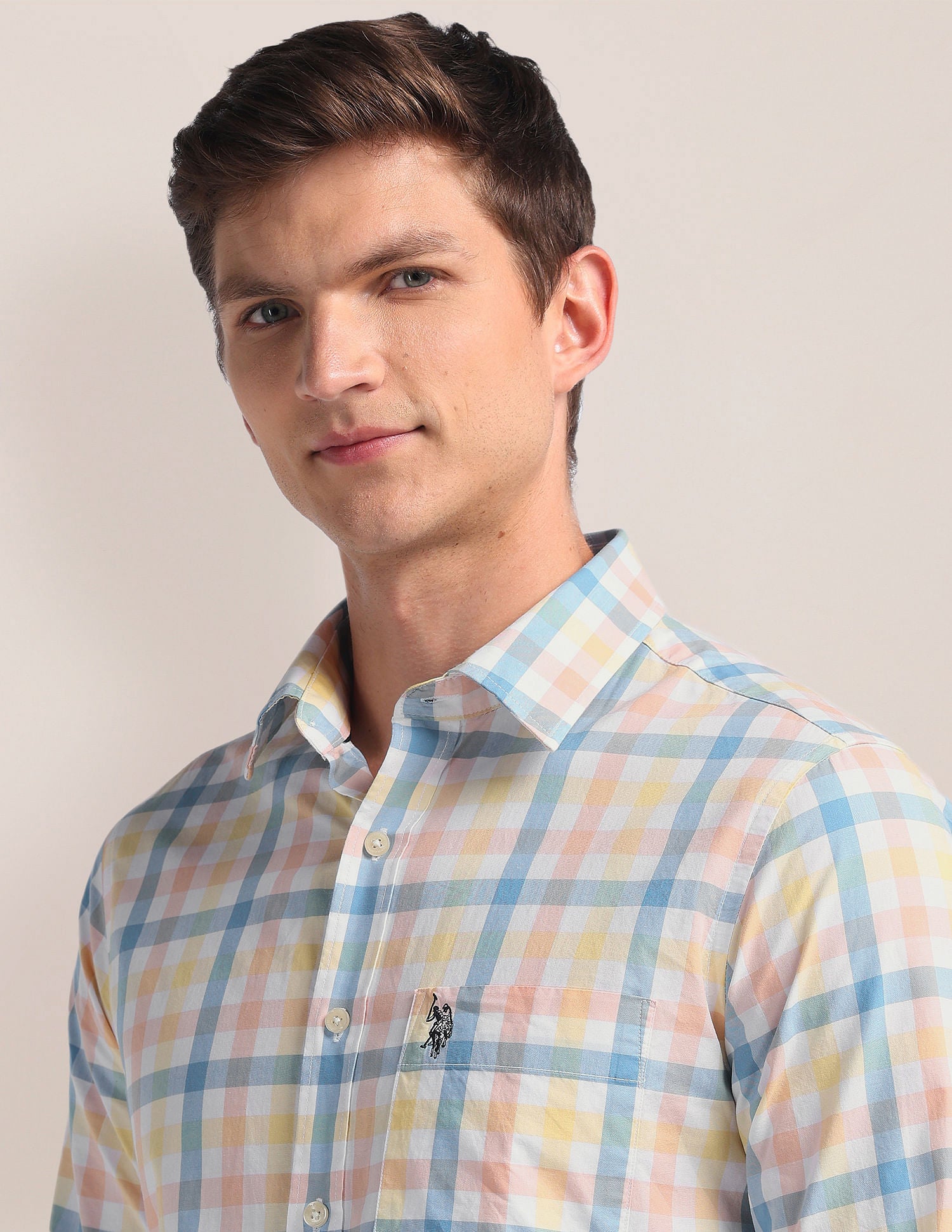 Tailored Gingham Check Shirt Multi-colour - U.S. Polo Assn. India | Large