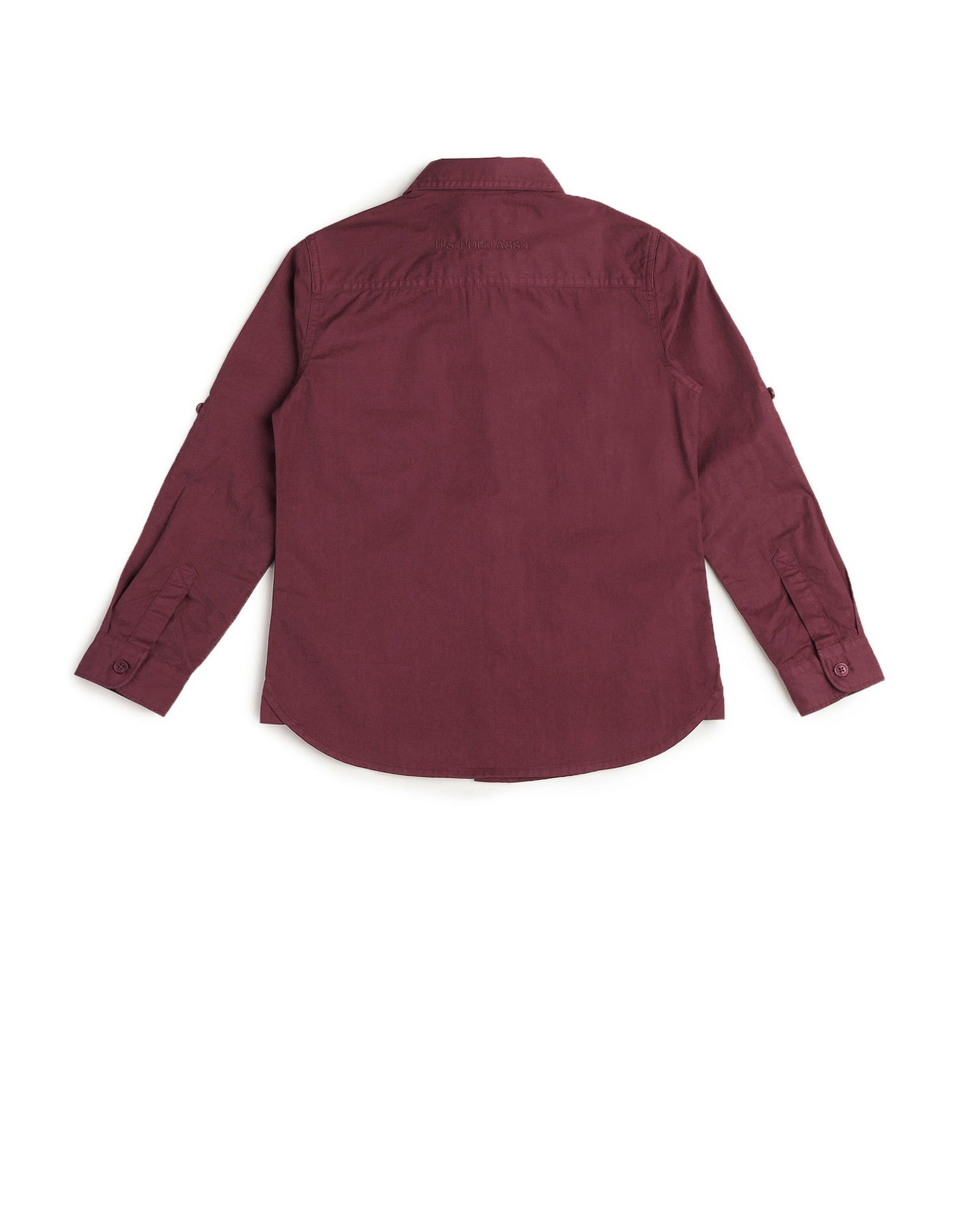 Boys Solid Regular Fit Shirt Red - U.S. POLO ASSN. | Large