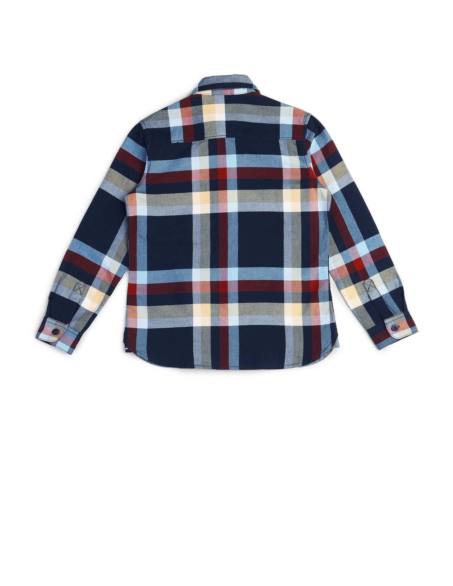 Boys Plaid Checked Regular Fit Shirt Navy - U.S. POLO ASSN. | Large