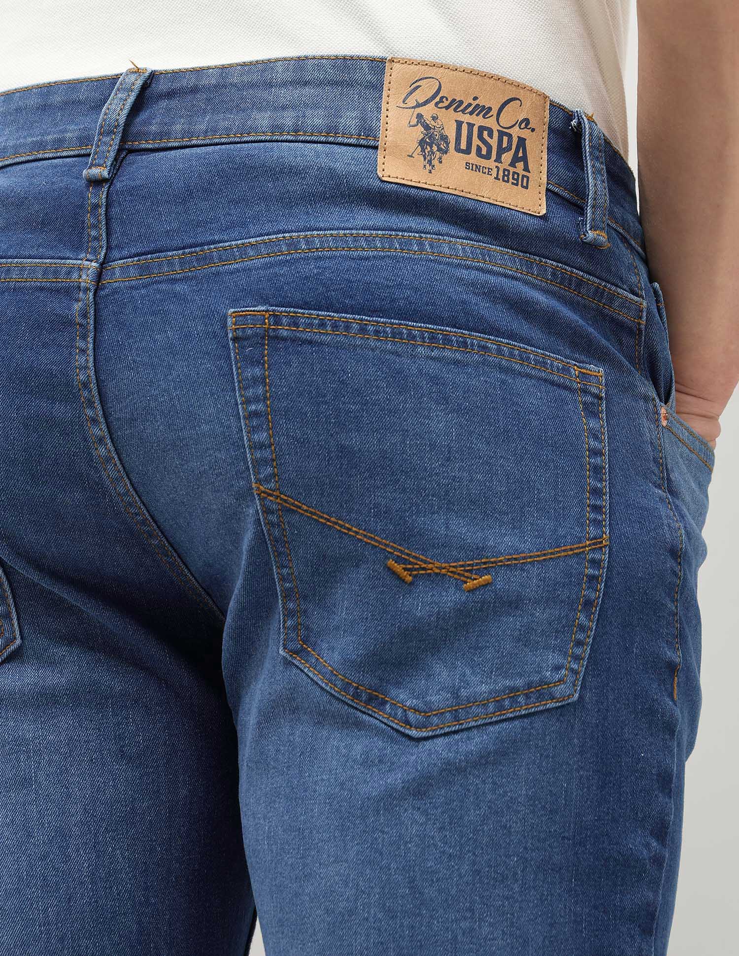 Brandon Slim Tapered Fit Blue Jeans Blue - U.S. Polo Assn. India | Large