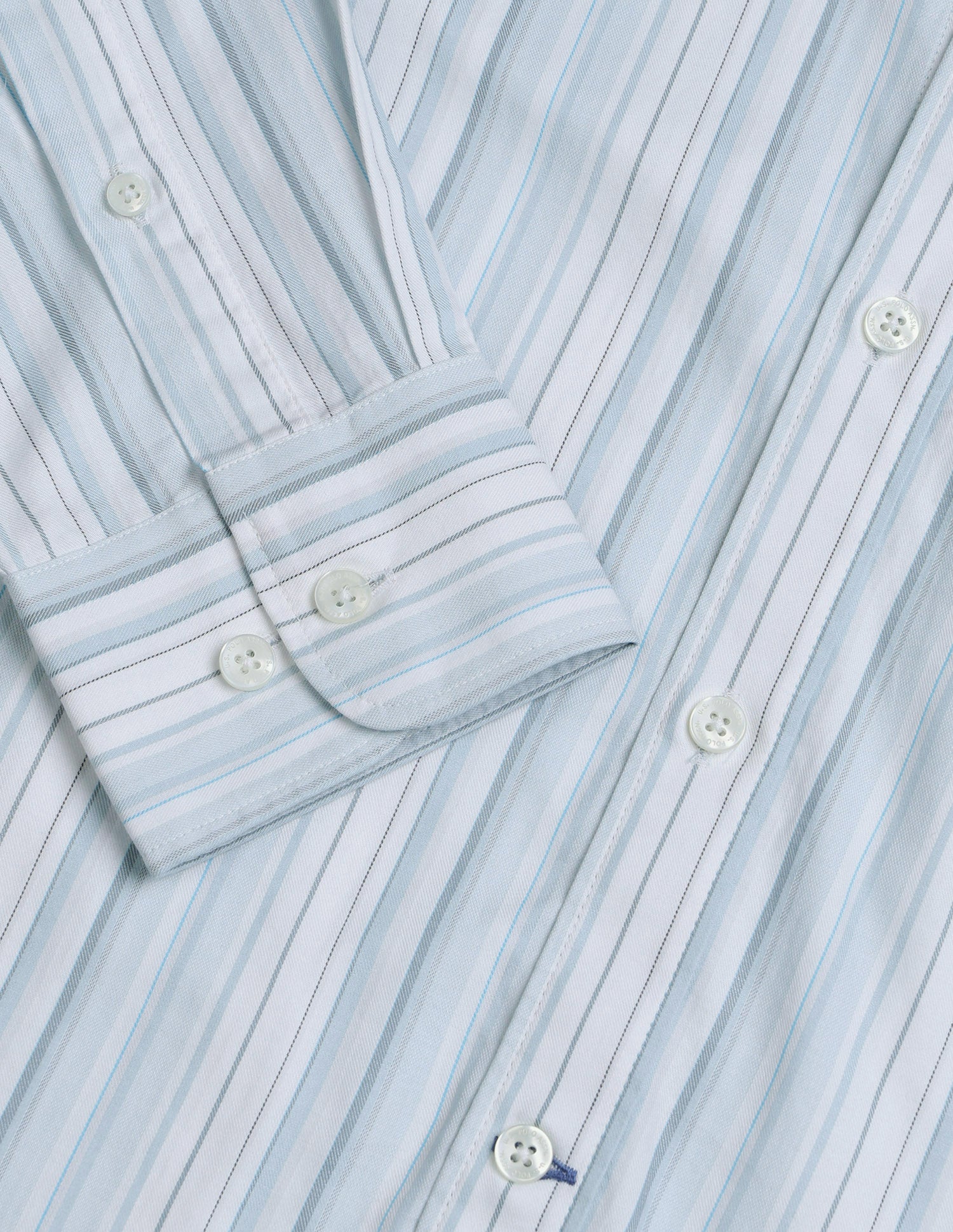 Vertical Striped Twill Shirt Teal - U.S. Polo Assn. India | Large