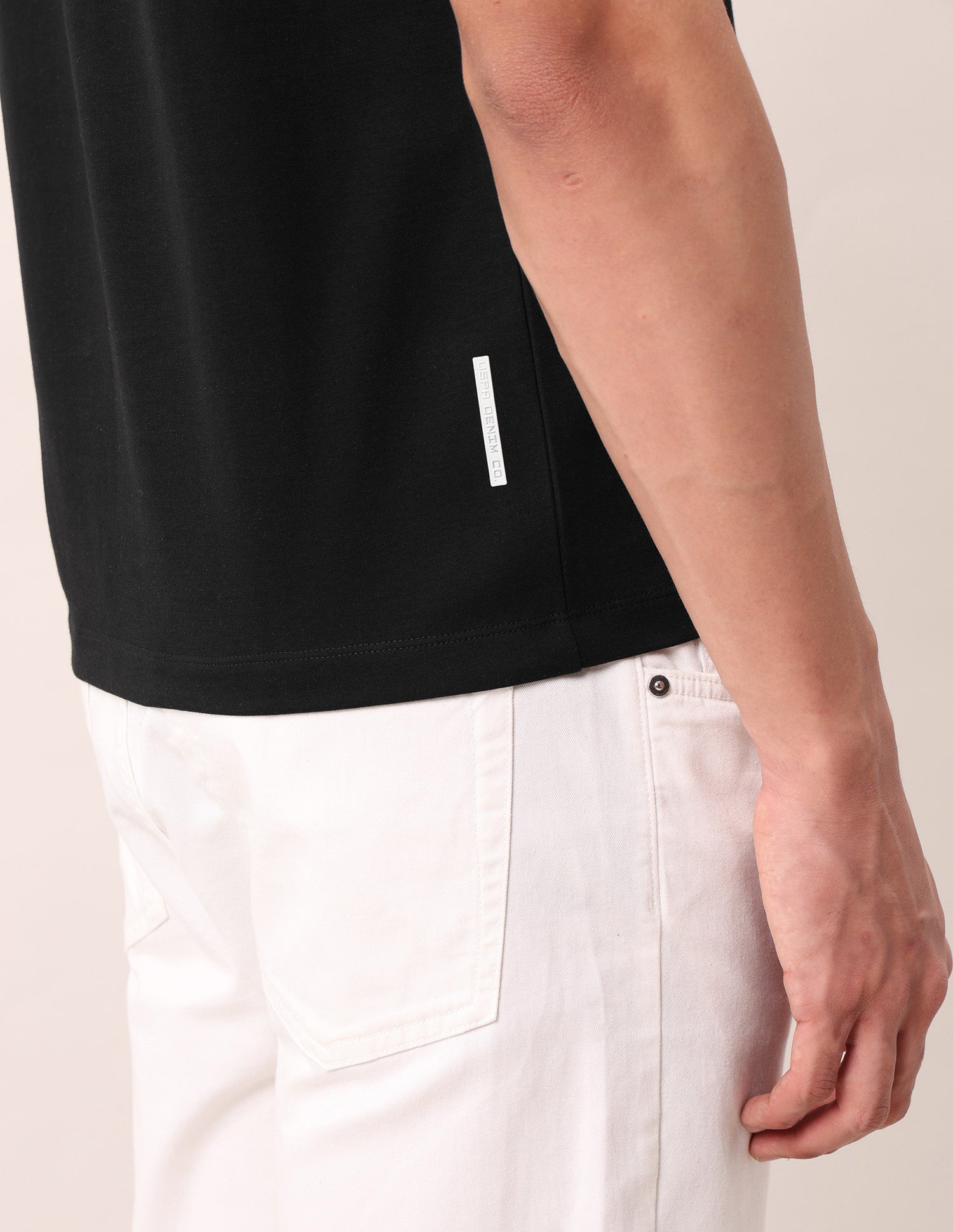 Brand Printed Outdoor T-Shirt Black - U.S. Polo Assn. India | Large
