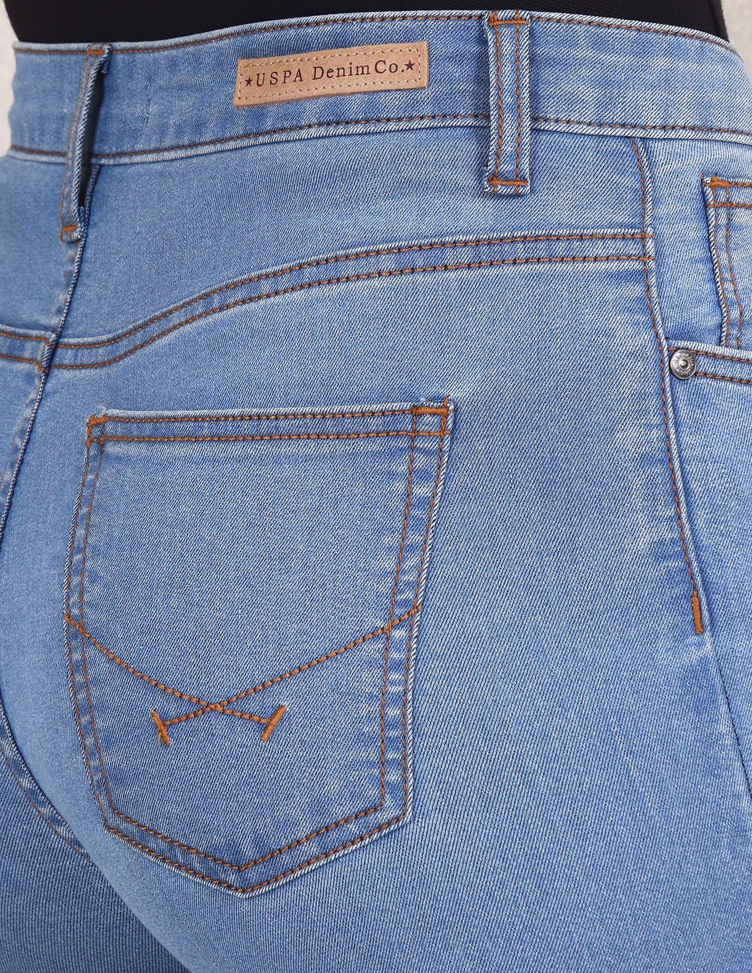 High Rise Stone Wash Jeans Blue - U.S. Polo Assn. India | Large