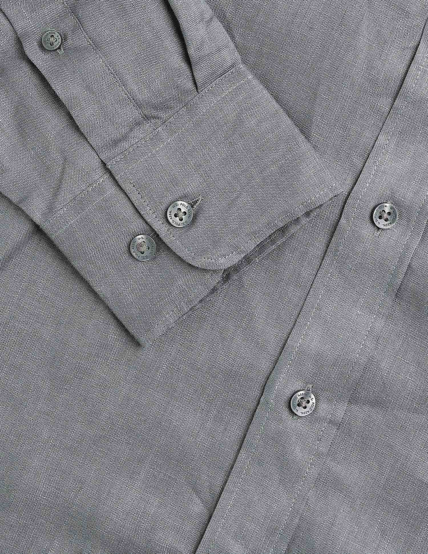 Solid Regular Fit Shirt Dark Grey - U.S. Polo Assn. India | Large