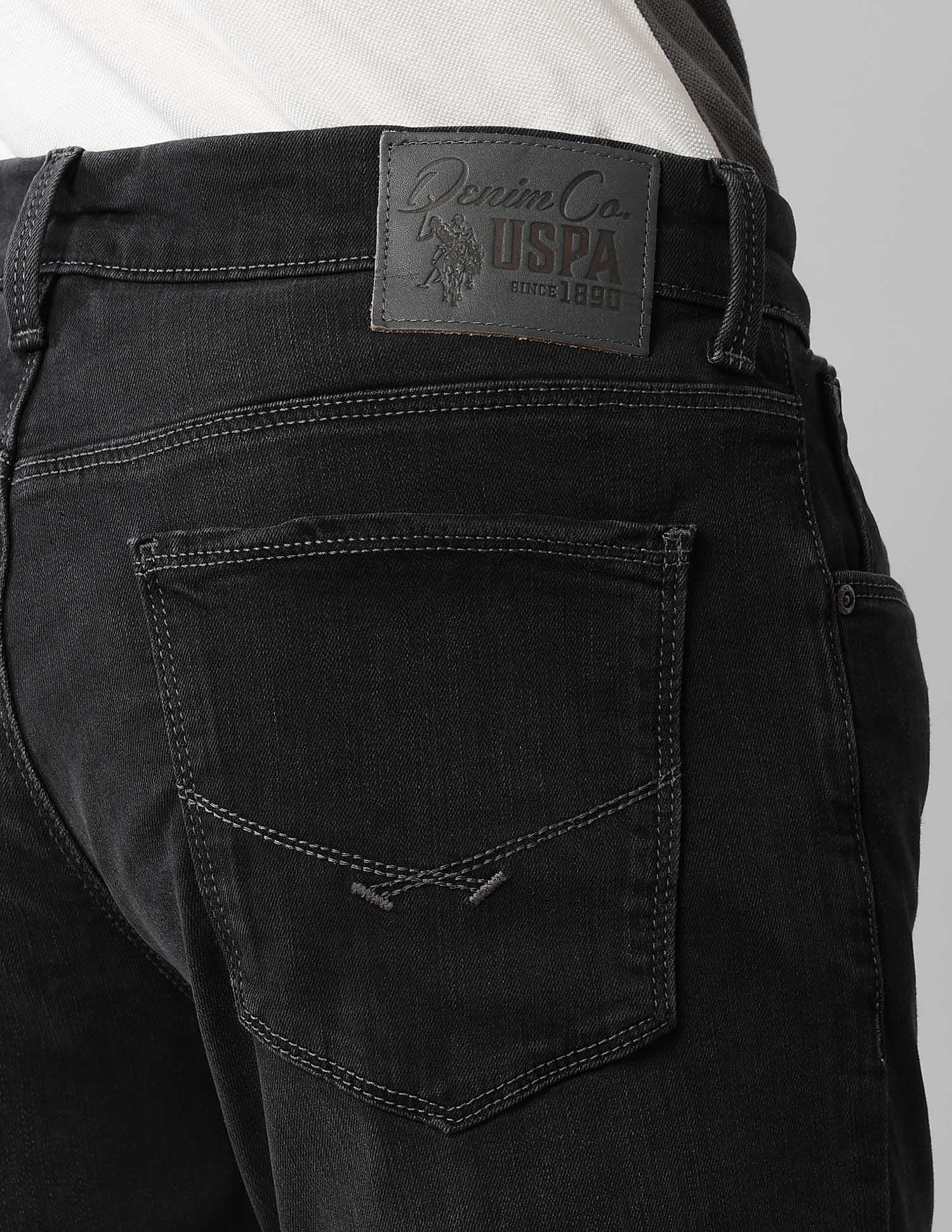 Brandon Slim Tapered Fit Black Jeans Black - U.S. POLO ASSN. | Large