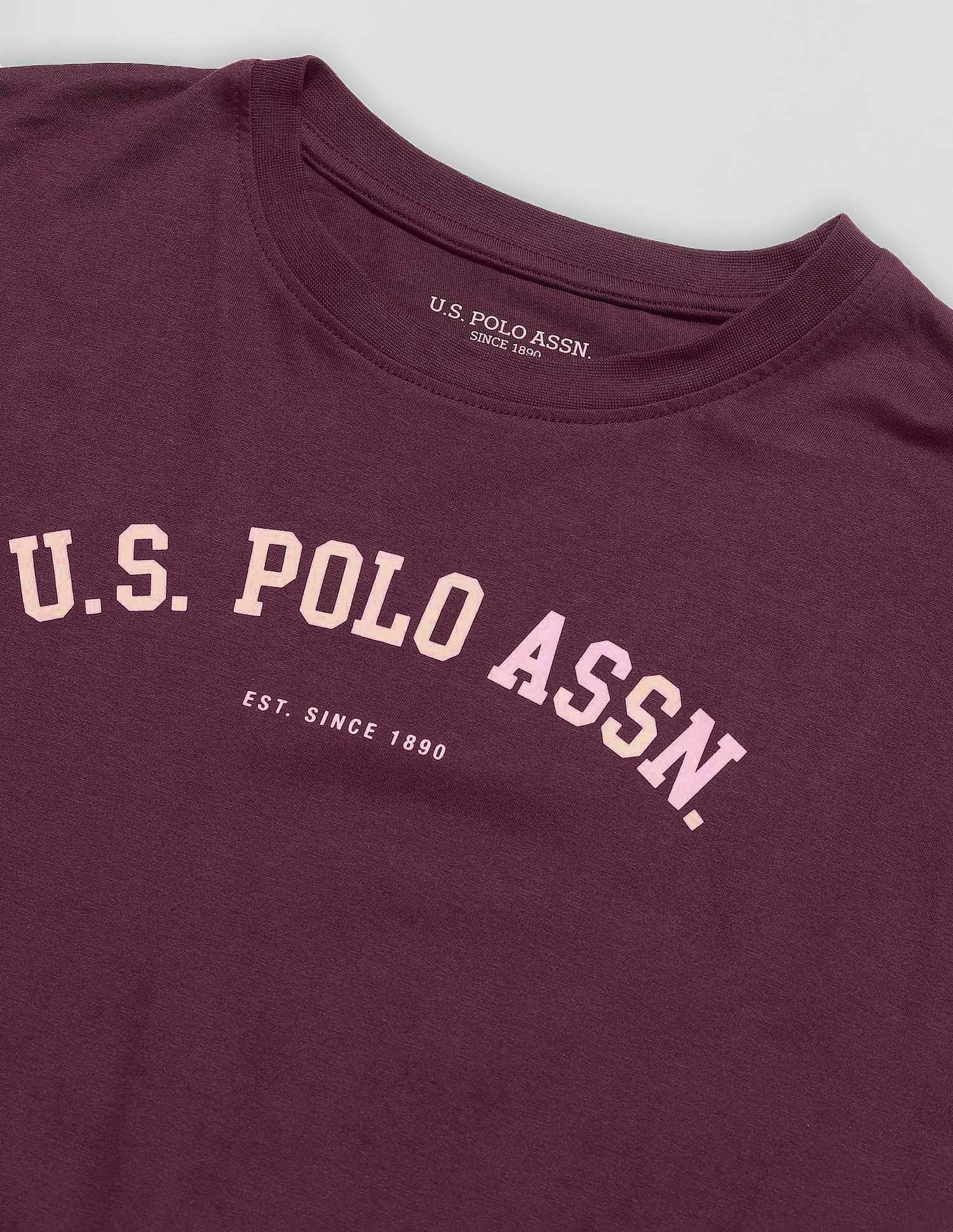 Regular Fit Brand Printed Lounge T-Shirt Maroon - U.S. POLO ASSN. | Large