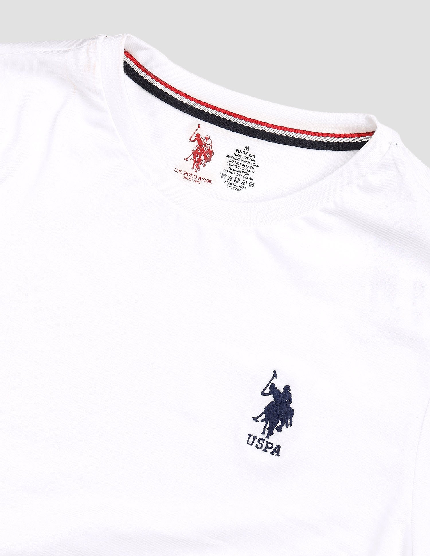 Pure Cotton Long Sleeve I693 Lounge T-Shirt - Pack Of 1 White - U.S. POLO ASSN. | Large