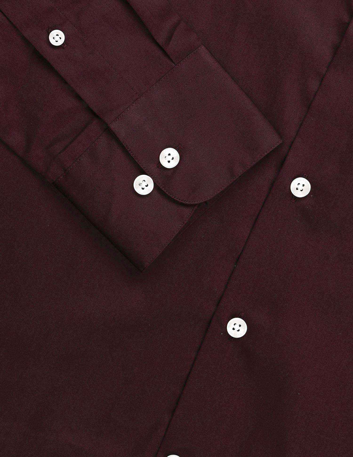 Tailored Fit Satin Shirt Maroon - U.S. Polo Assn. India | Large