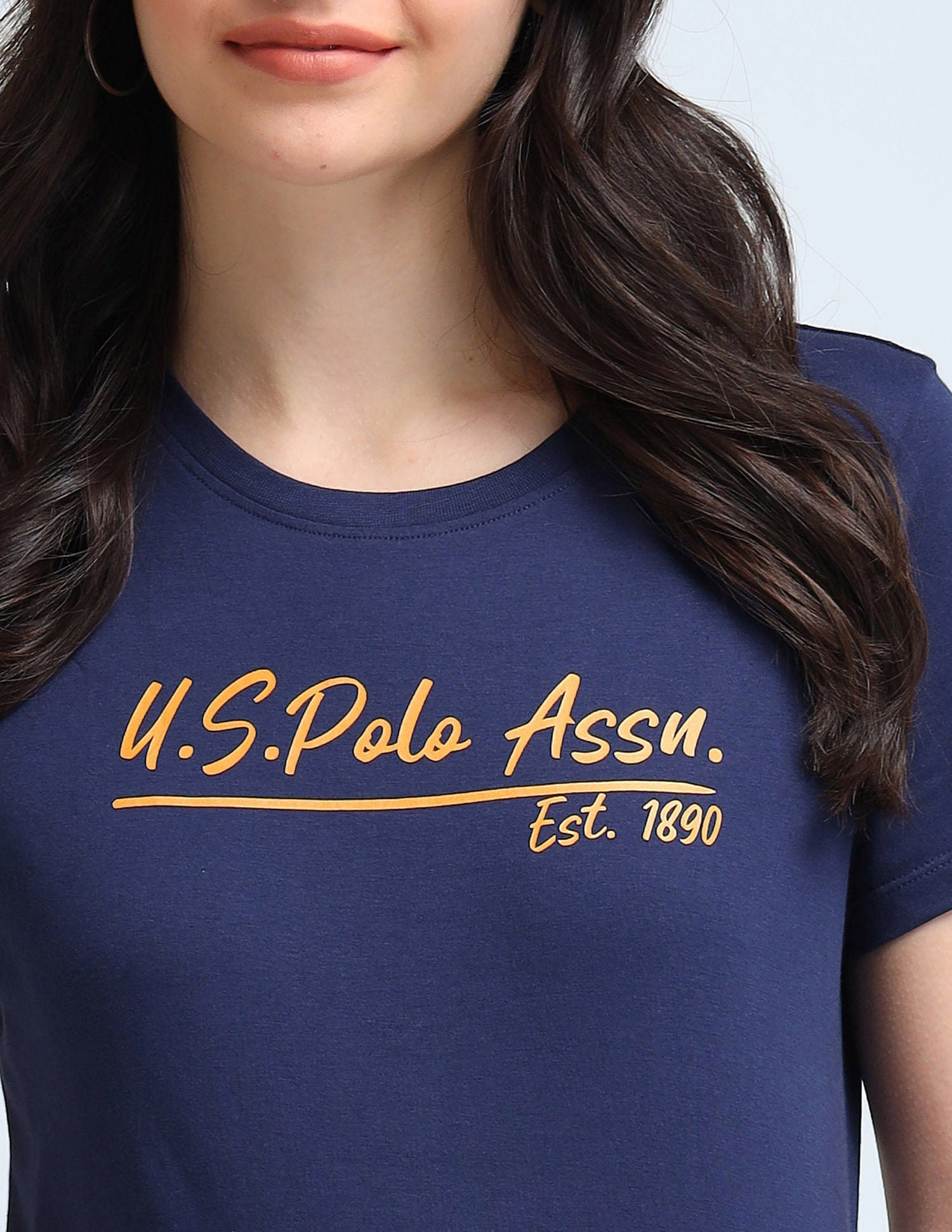 Pure Cotton Brand Print T-Shirt Navy - U.S. POLO ASSN. | Large