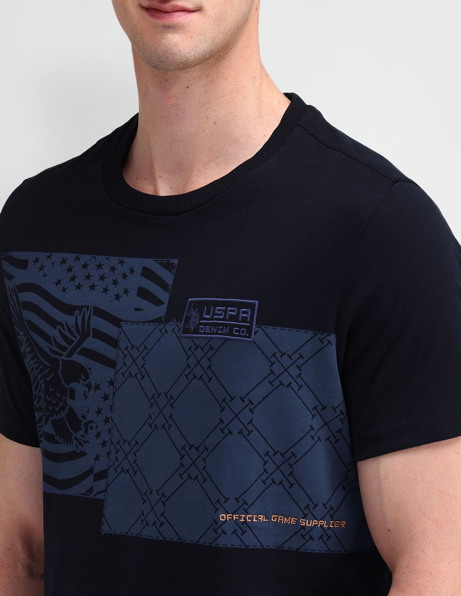 Muscle Fit Graphic T-Shirt Navy - U.S. Polo Assn. India | Large