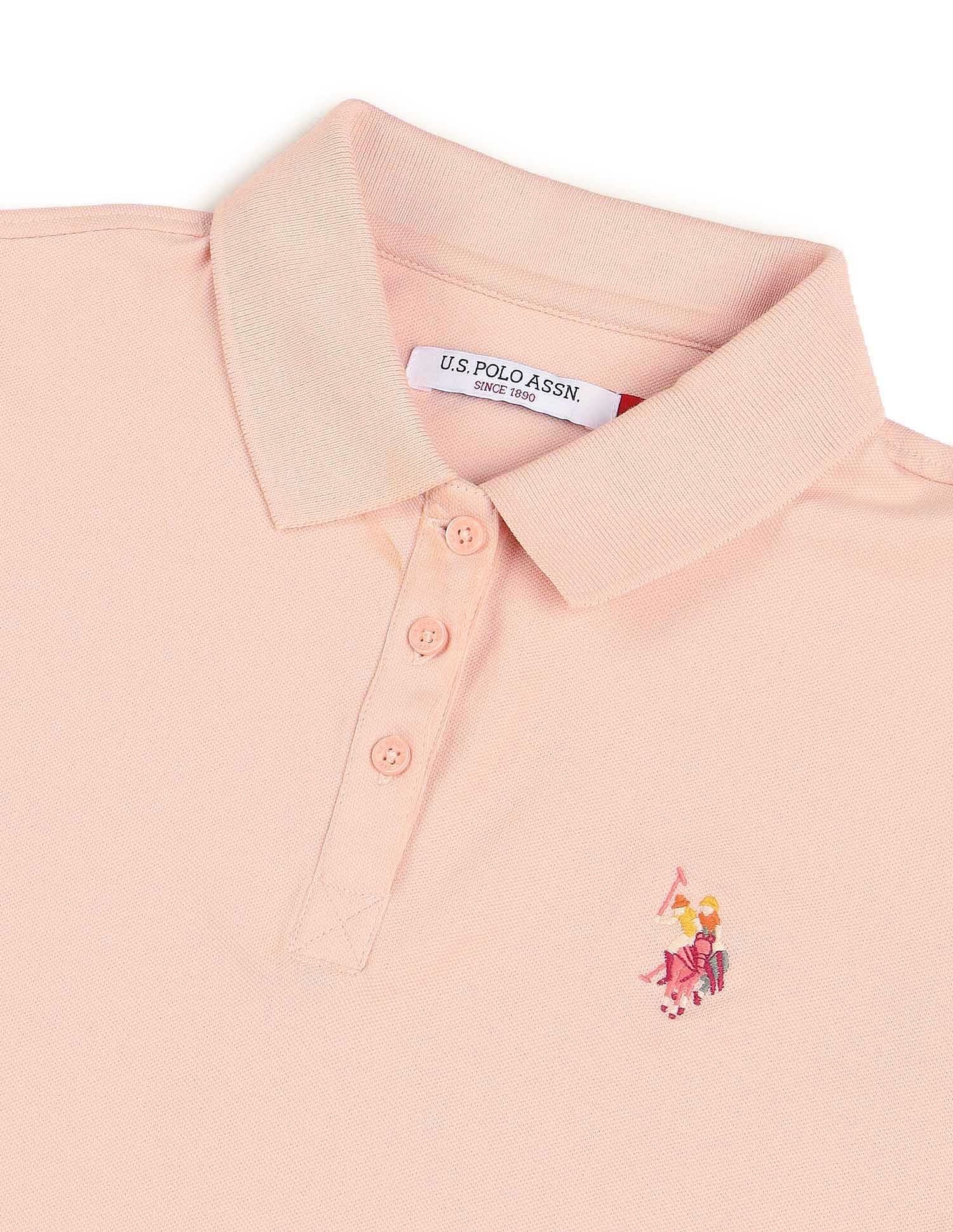Regular Fit Solid Polo Shirt Light Pink - U.S. POLO ASSN. | Large
