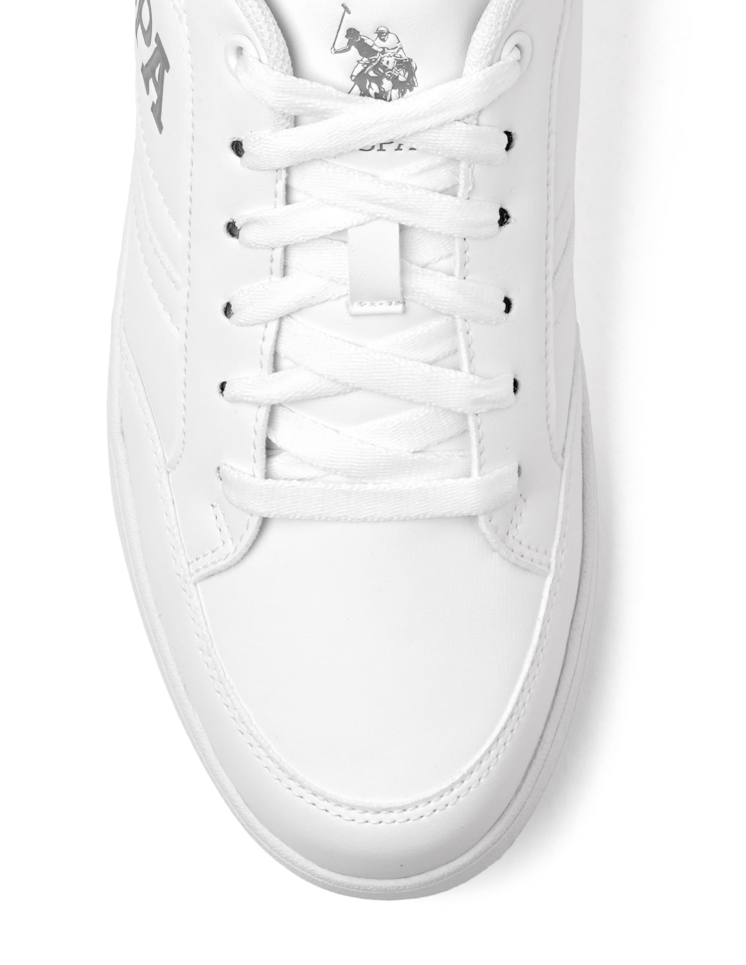 Round Toe Solid Gala Sneakers White - U.S. Polo Assn. India | Large