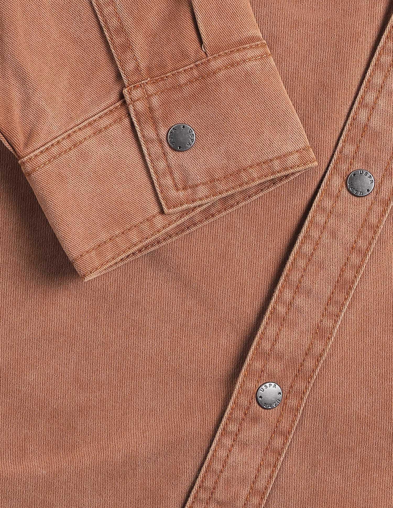 Solid Relaxed Fit Shirt Dark Tan - U.S. Polo Assn. India | Large