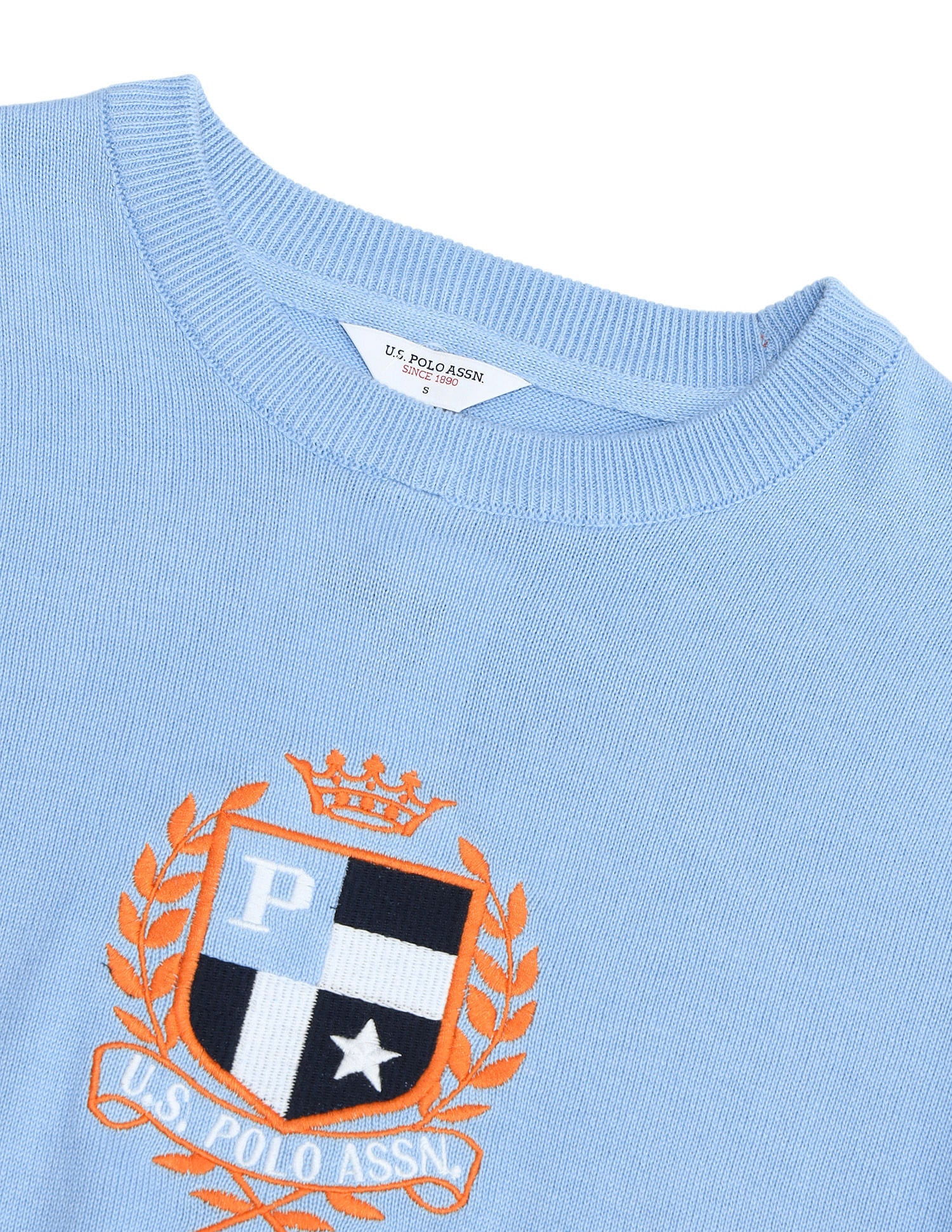 Colour Blocked Regular Fit Sweater Light Blue - U.S. POLO ASSN. | Large