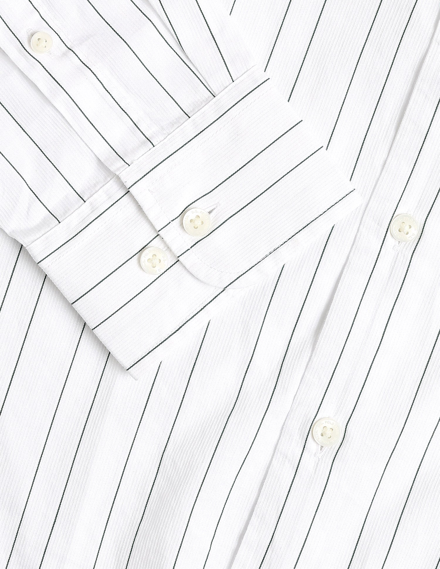 Vertical Striped Regular Fit Shirt Green - U.S. Polo Assn. India | Large