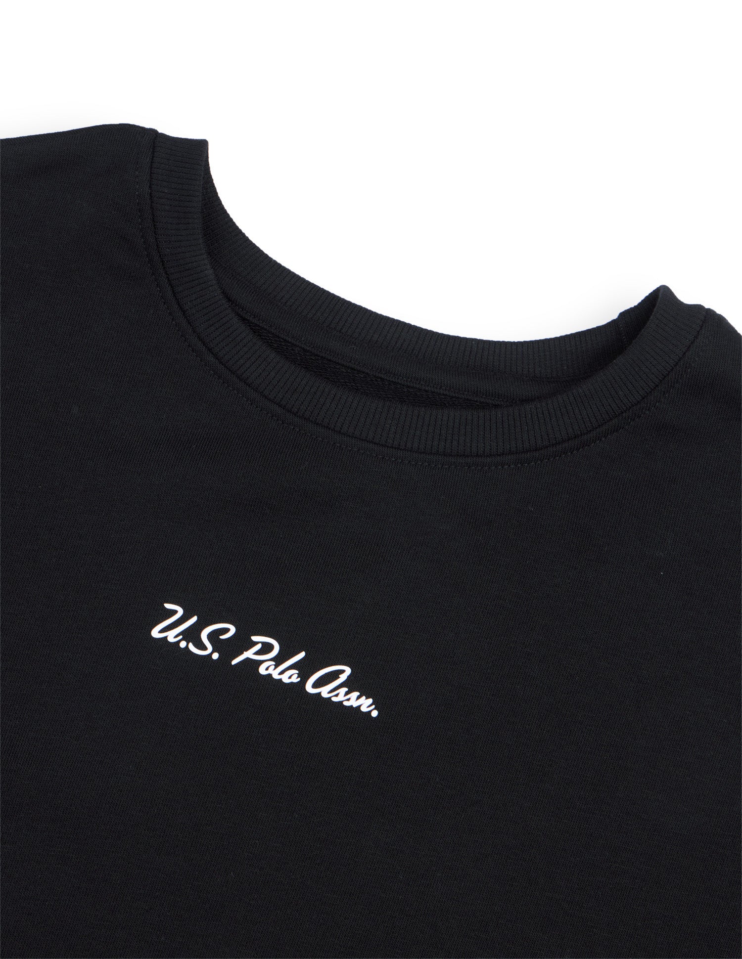 Solid Relaxed Fit Sweatshirt Black - U.S. Polo Assn. India | Large