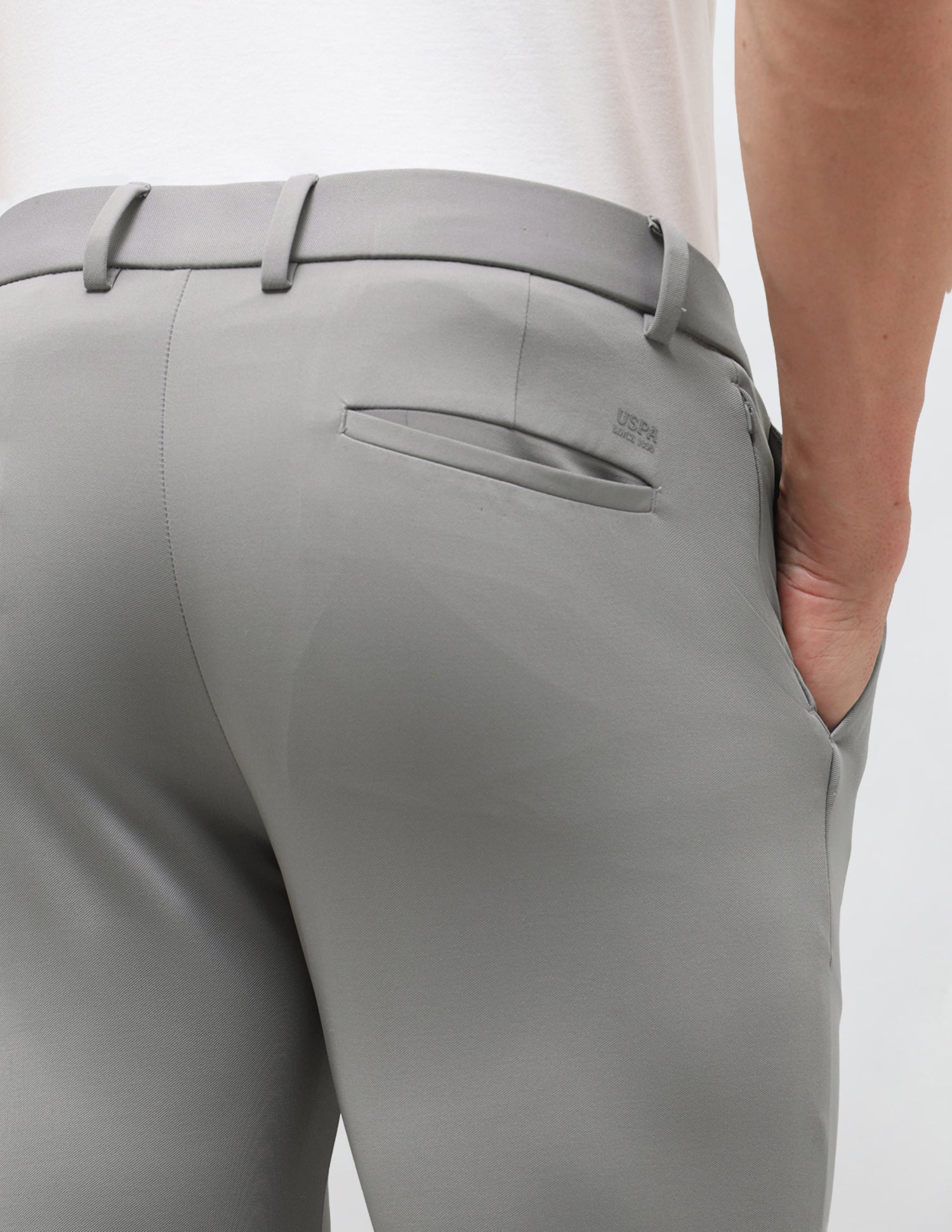 Knitted Austin Slim Fit Trousers Grey - U.S. Polo Assn. India | Large