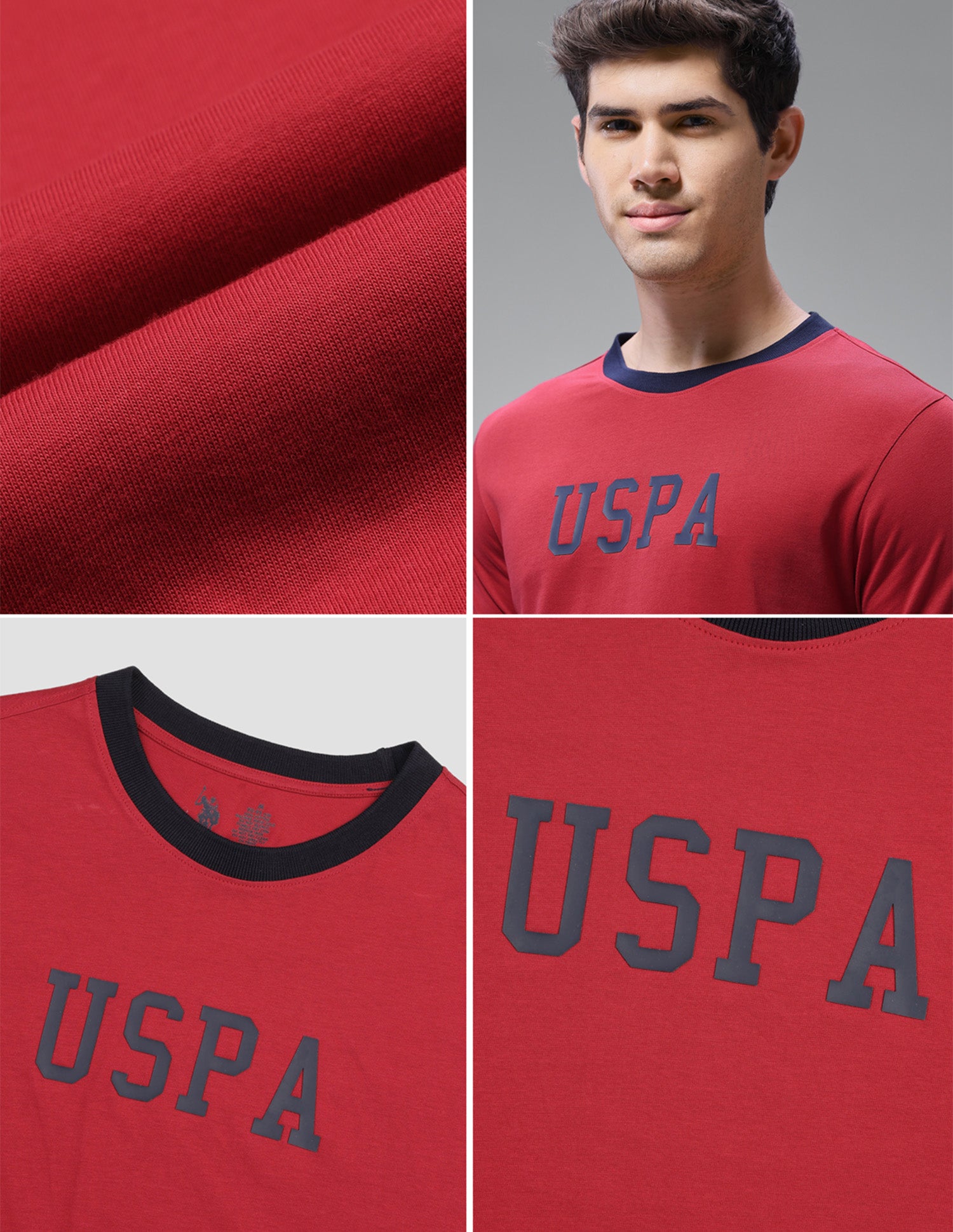 Brand Printed Regular Fit Loungewear T-Shirt Chilli Pepper - U.S. Polo Assn. India | Large