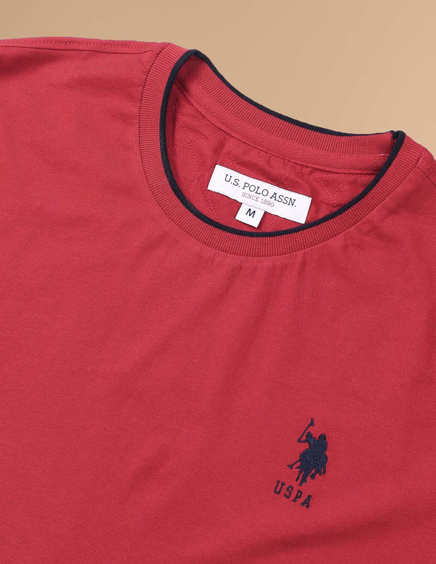 Stretchy Tipped T-Shirt Red - U.S. POLO ASSN. | Large