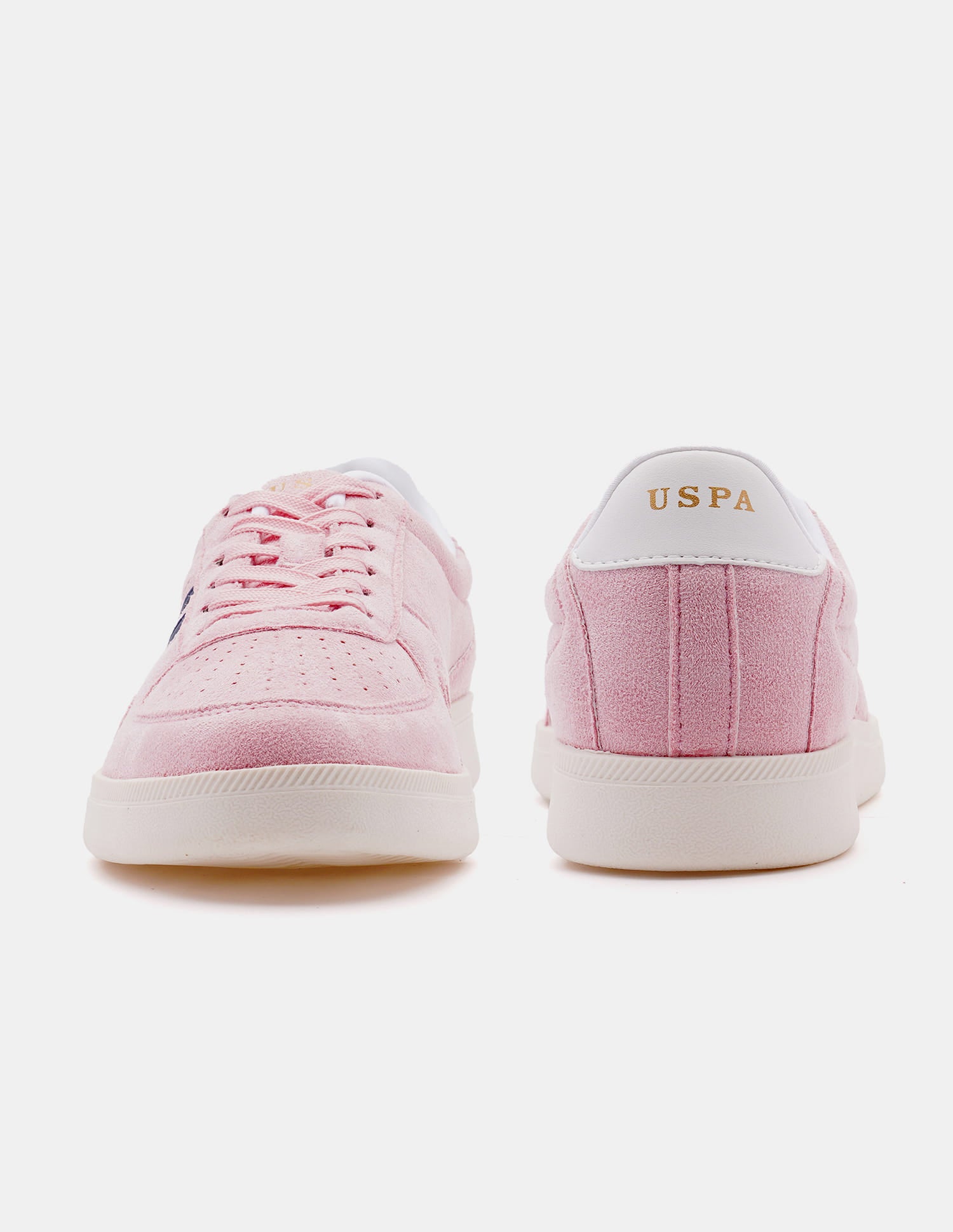 Women Round Toe Edda Striped Sneakers Pink - U.S. Polo Assn. India | Large